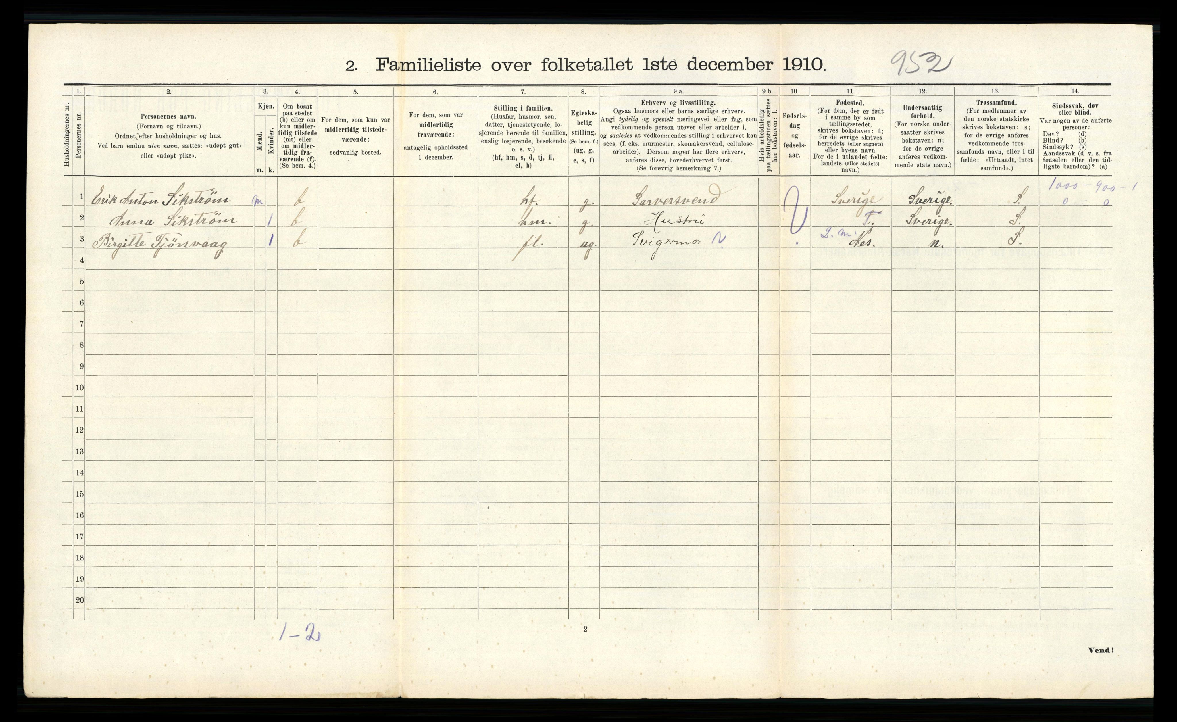 RA, 1910 census for Flekkefjord, 1910, p. 631