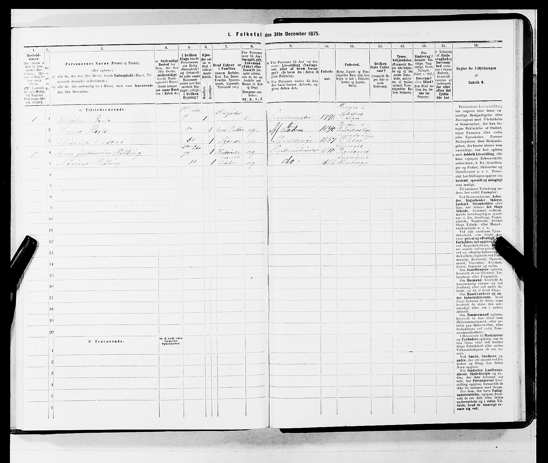 SAB, 1875 census for 1301 Bergen, 1875, p. 3553