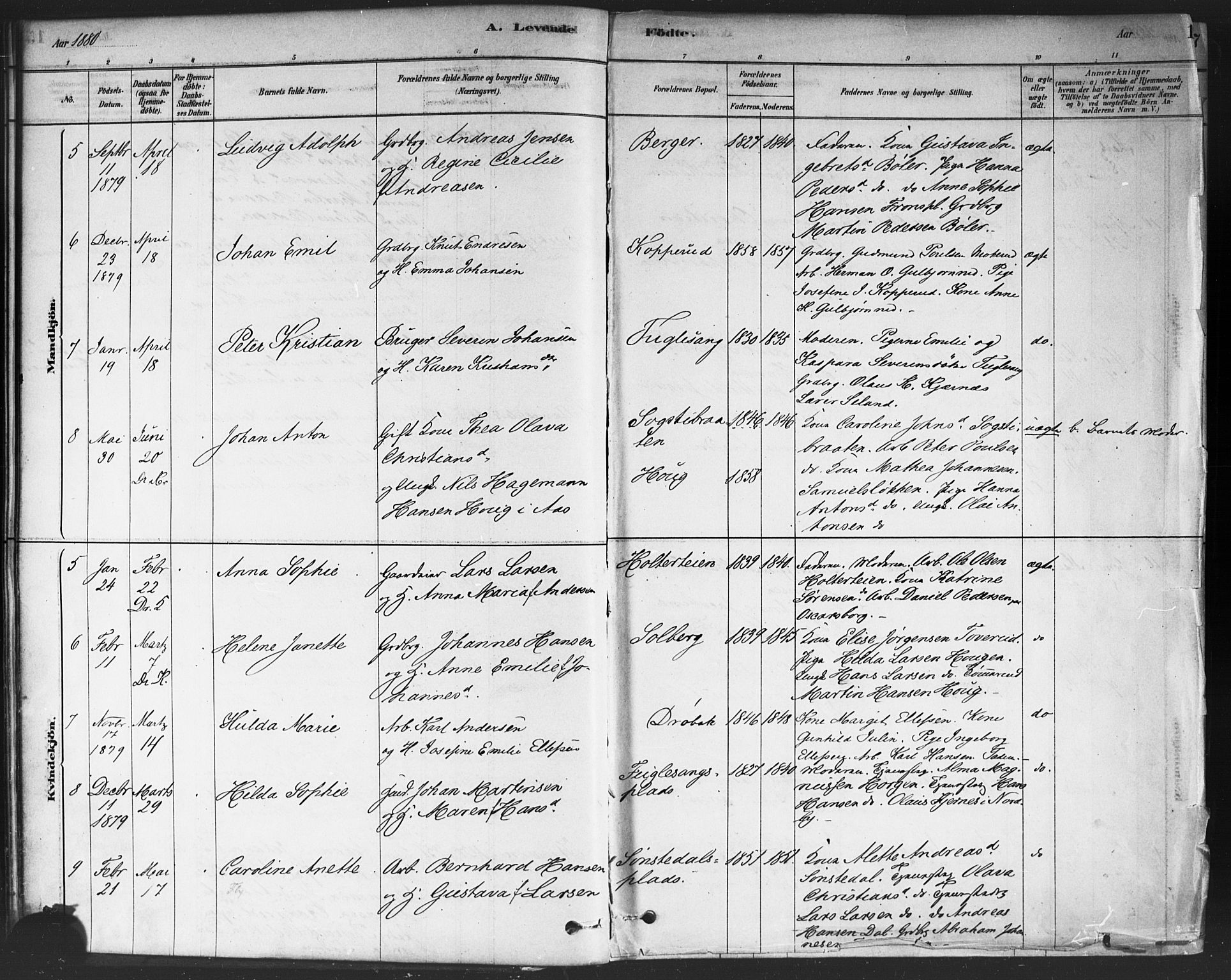 Drøbak prestekontor Kirkebøker, AV/SAO-A-10142a/F/Fc/L0002: Parish register (official) no. III 2, 1878-1891, p. 16