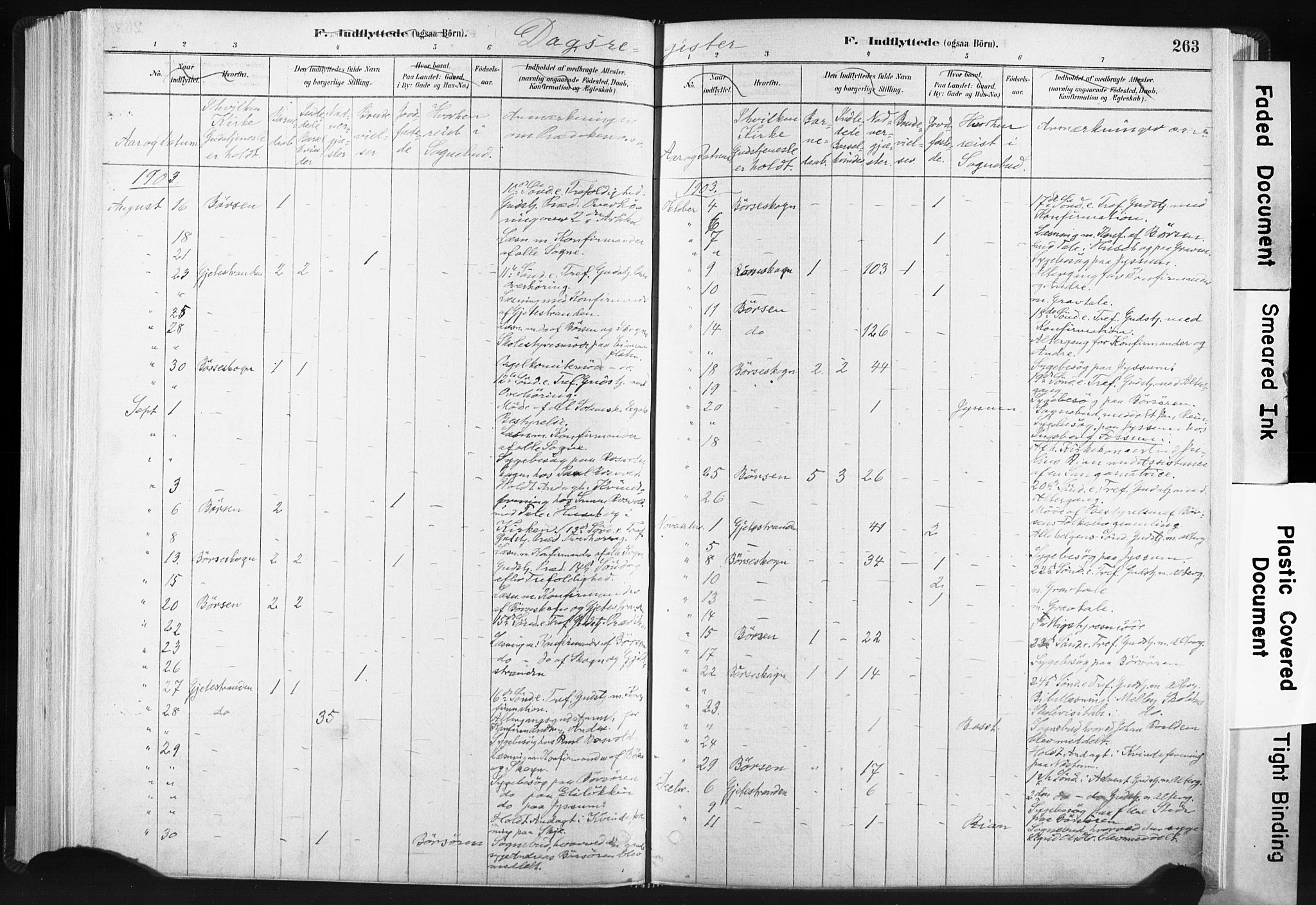 Ministerialprotokoller, klokkerbøker og fødselsregistre - Sør-Trøndelag, SAT/A-1456/665/L0773: Parish register (official) no. 665A08, 1879-1905, p. 263