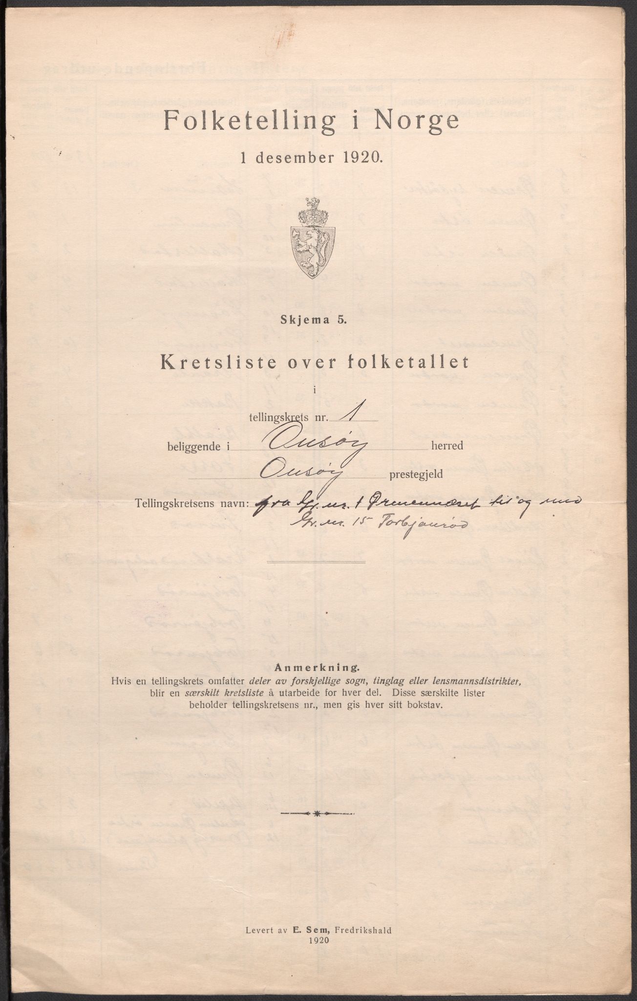 SAO, 1920 census for Onsøy, 1920, p. 5