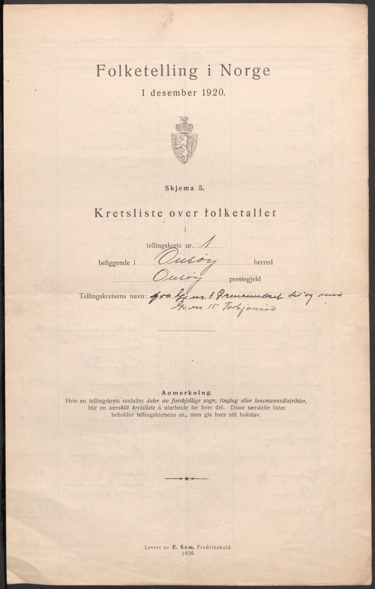 SAO, 1920 census for Onsøy, 1920, p. 5