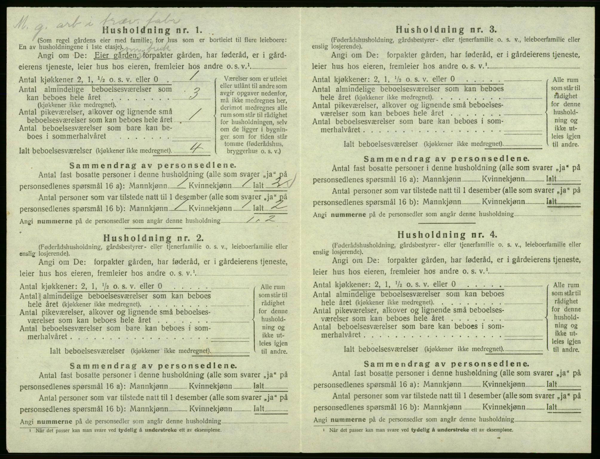 SAB, 1920 census for Jondal, 1920, p. 670