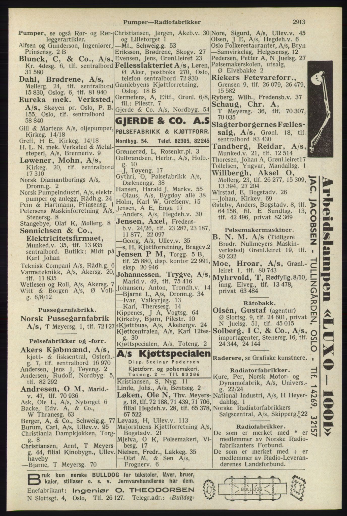 Kristiania/Oslo adressebok, PUBL/-, 1940, p. 2863