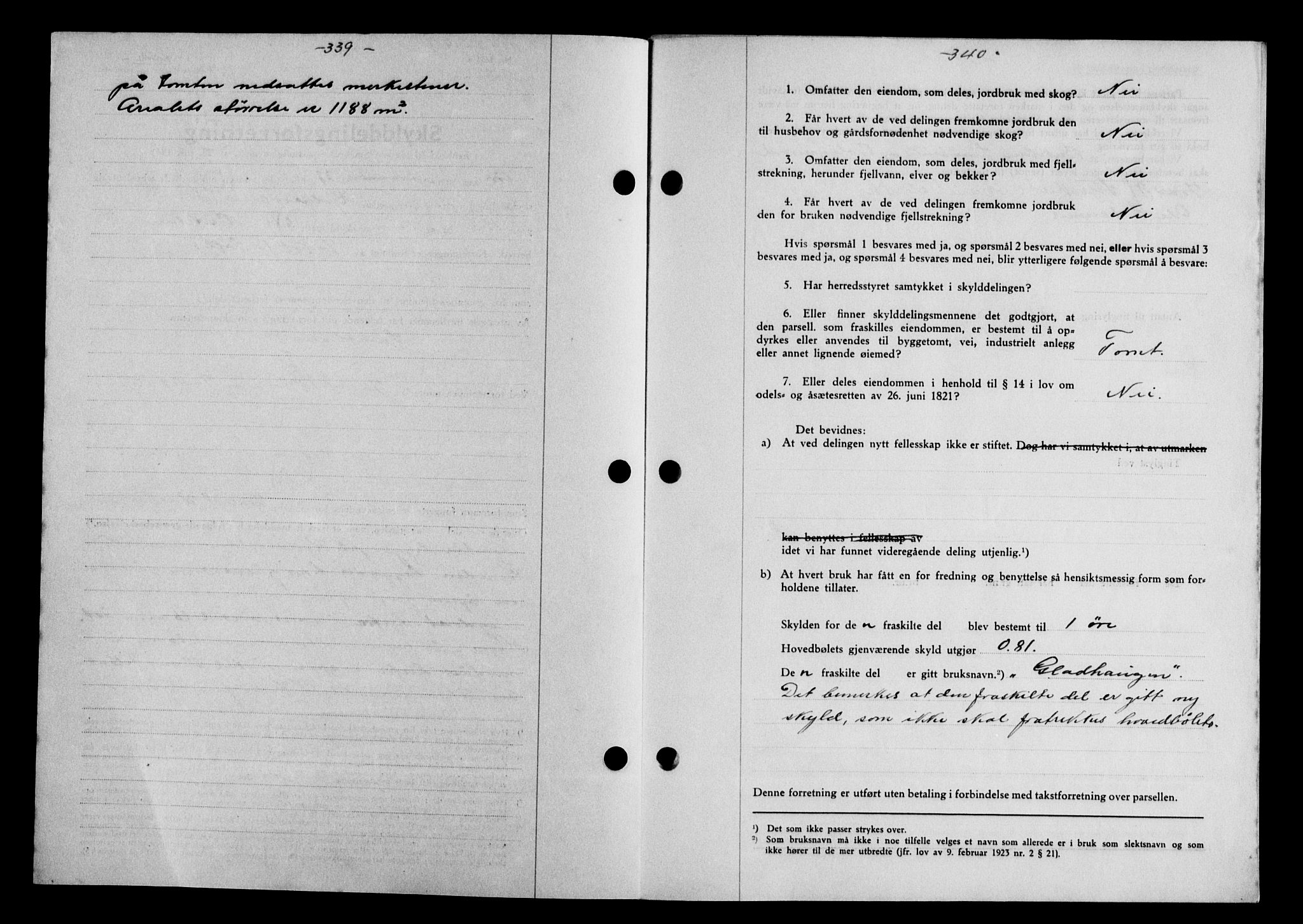 Gauldal sorenskriveri, SAT/A-0014/1/2/2C/L0048: Mortgage book no. 51-52, 1937-1938, p. 339, Diary no: : 257/1938