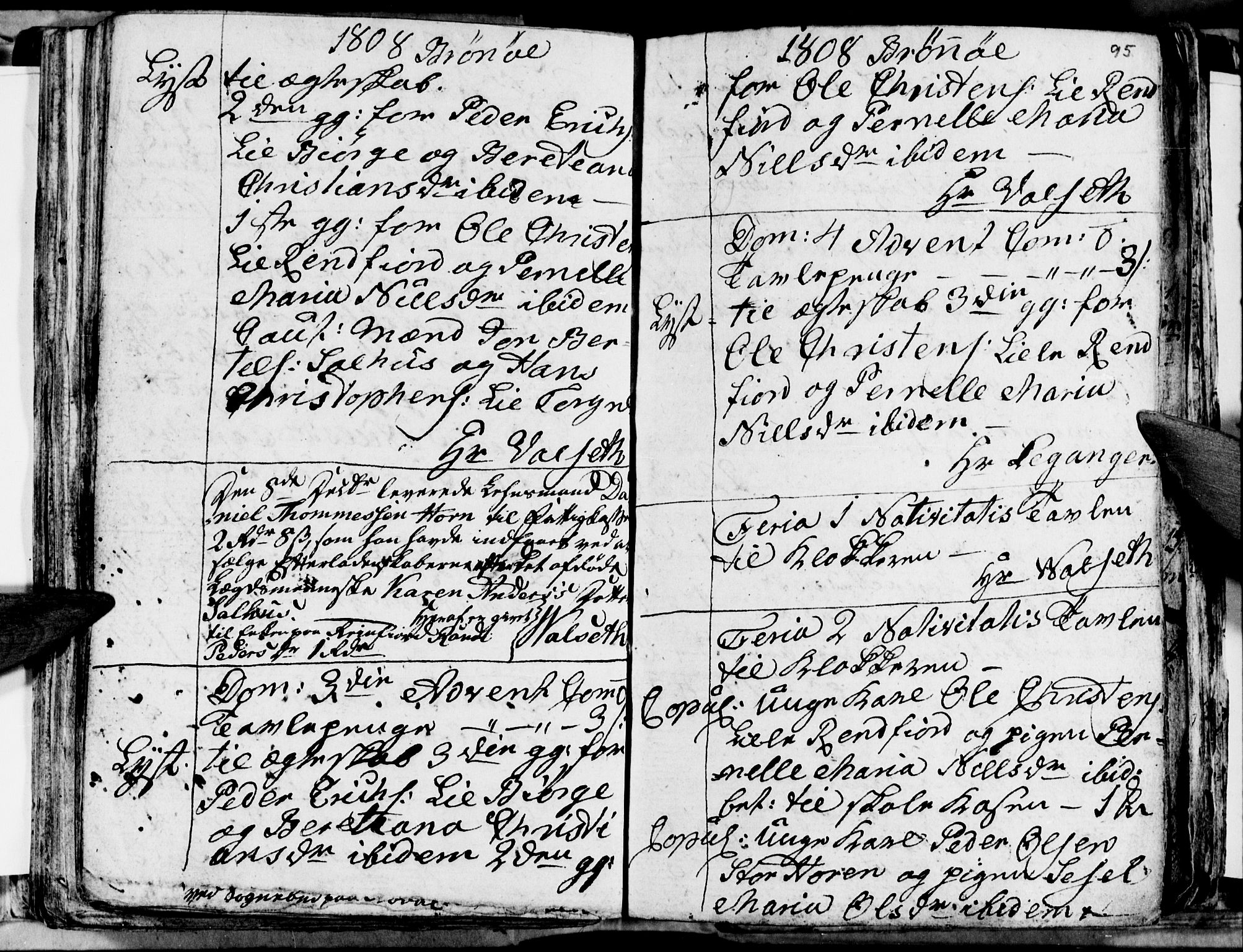 Ministerialprotokoller, klokkerbøker og fødselsregistre - Nordland, SAT/A-1459/813/L0209: Parish register (copy) no. 813C01, 1803-1821, p. 95