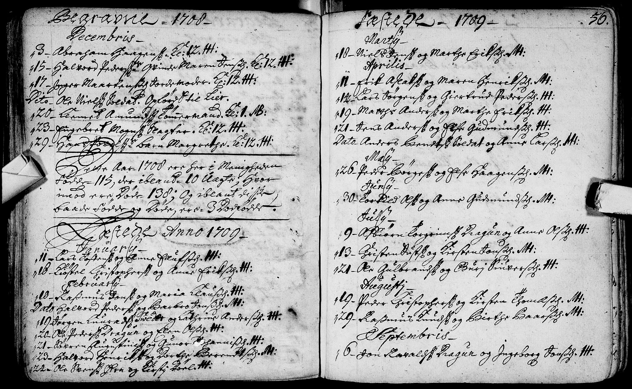 Bragernes kirkebøker, SAKO/A-6/F/Fa/L0003: Parish register (official) no. I 3, 1706-1734, p. 56