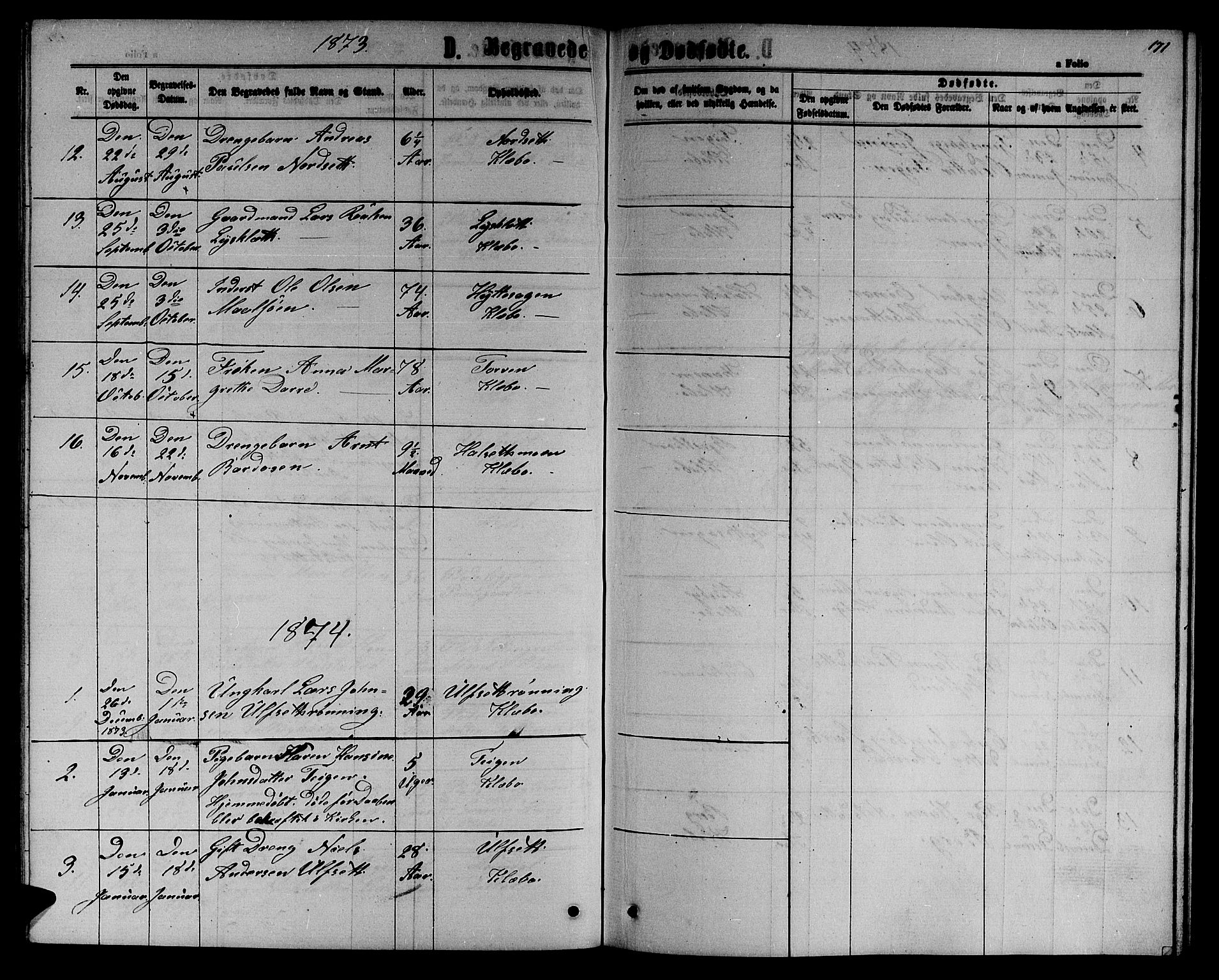 Ministerialprotokoller, klokkerbøker og fødselsregistre - Sør-Trøndelag, AV/SAT-A-1456/618/L0451: Parish register (copy) no. 618C02, 1865-1883, p. 171