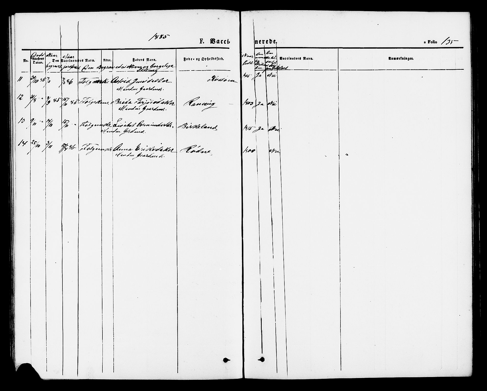 Vikedal sokneprestkontor, AV/SAST-A-101840/01/IV: Parish register (official) no. A 9, 1868-1885, p. 135