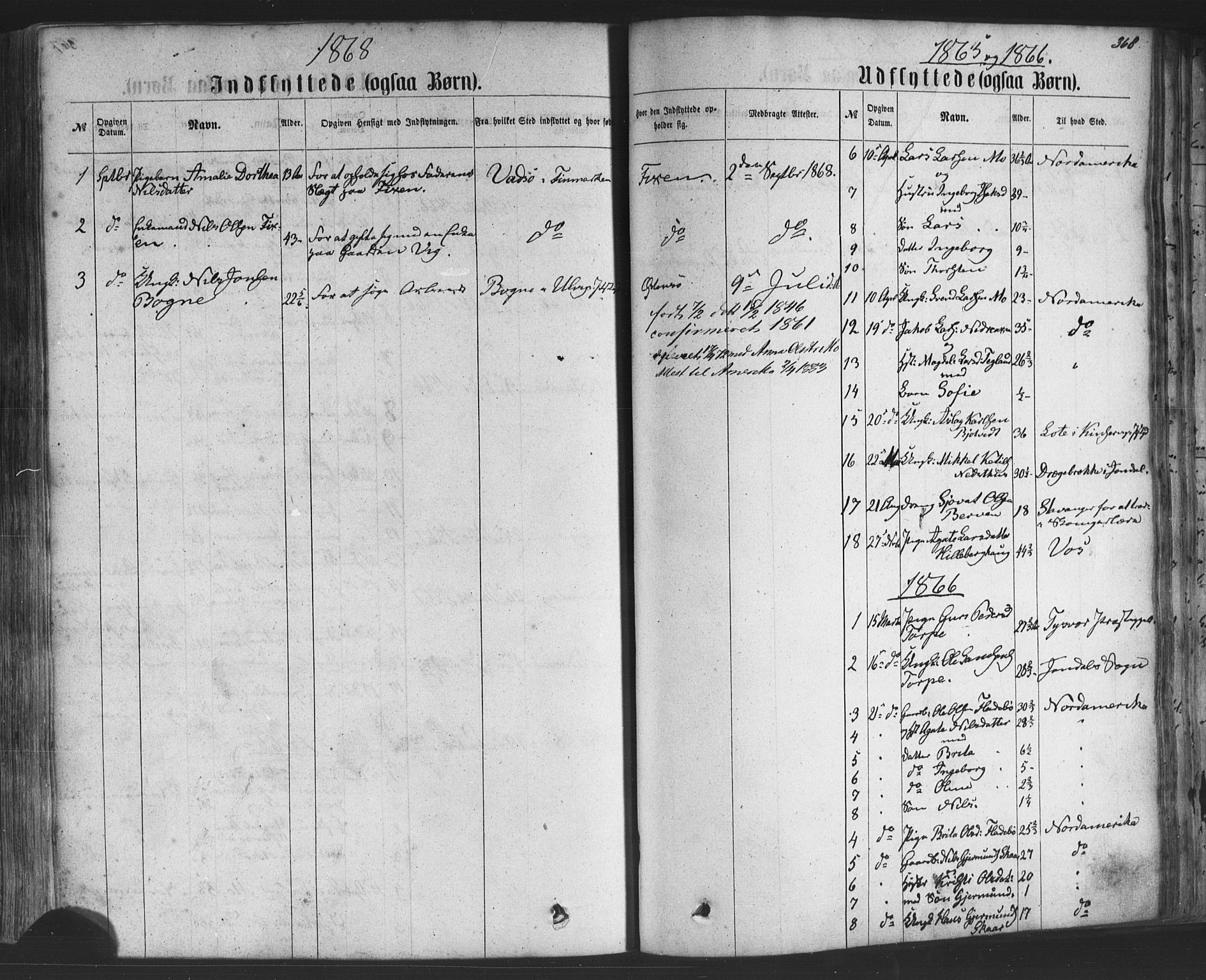Kvam sokneprestembete, SAB/A-76201/H/Haa: Parish register (official) no. A 9, 1864-1879, p. 368
