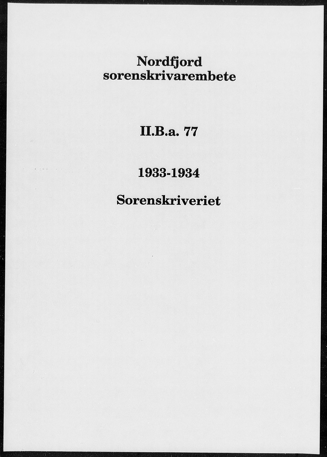 Nordfjord sorenskriveri, AV/SAB-A-2801/02/02b/02ba/L0077: Mortgage book no. II.B.a.77, 1933-1934