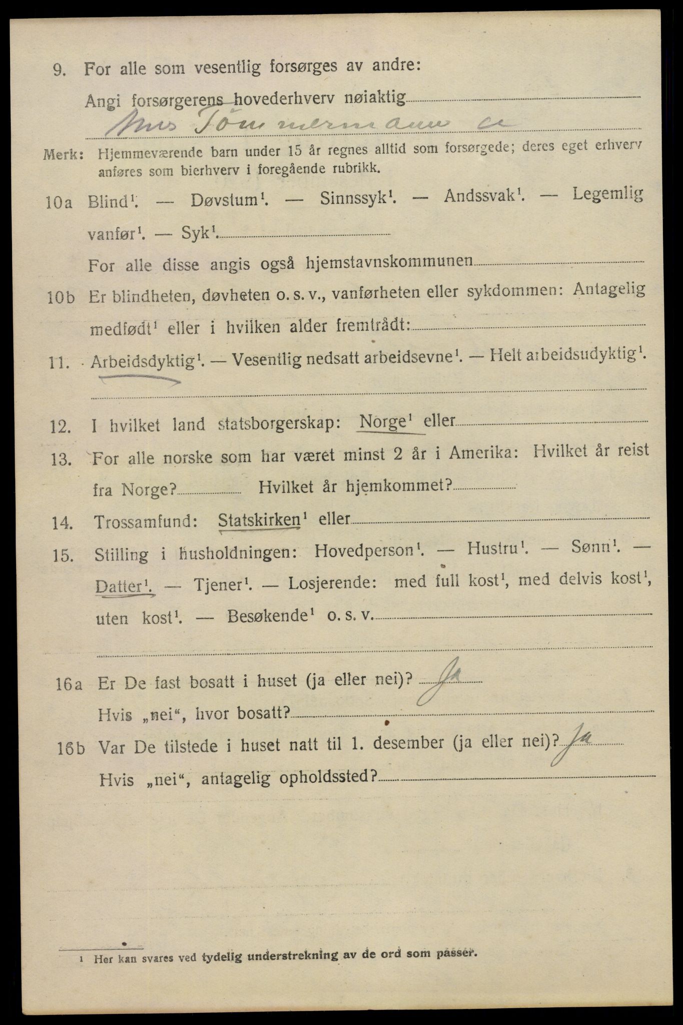 SAO, 1920 census for Mysen, 1920, p. 2434