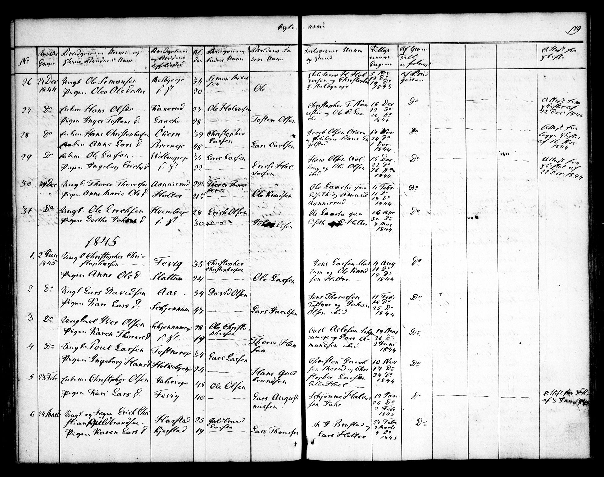 Nannestad prestekontor Kirkebøker, SAO/A-10414a/F/Fa/L0010: Parish register (official) no. I 10, 1840-1850, p. 179