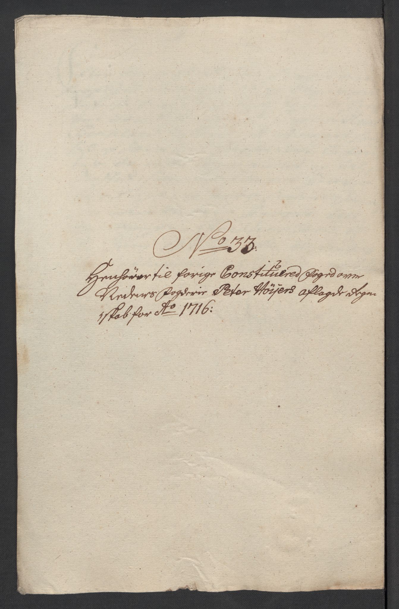 Rentekammeret inntil 1814, Reviderte regnskaper, Fogderegnskap, RA/EA-4092/R39/L2325: Fogderegnskap Nedenes, 1716, p. 336