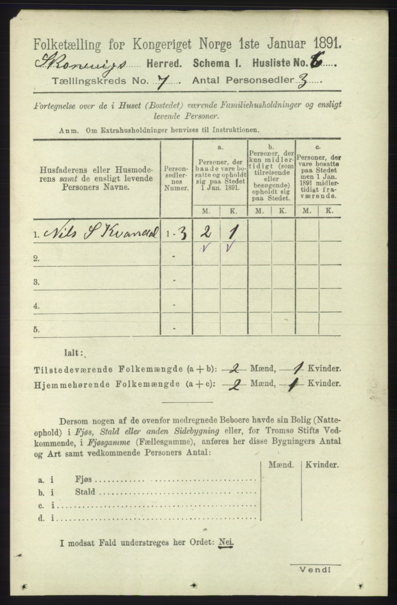 RA, 1891 census for 1212 Skånevik, 1891, p. 1842