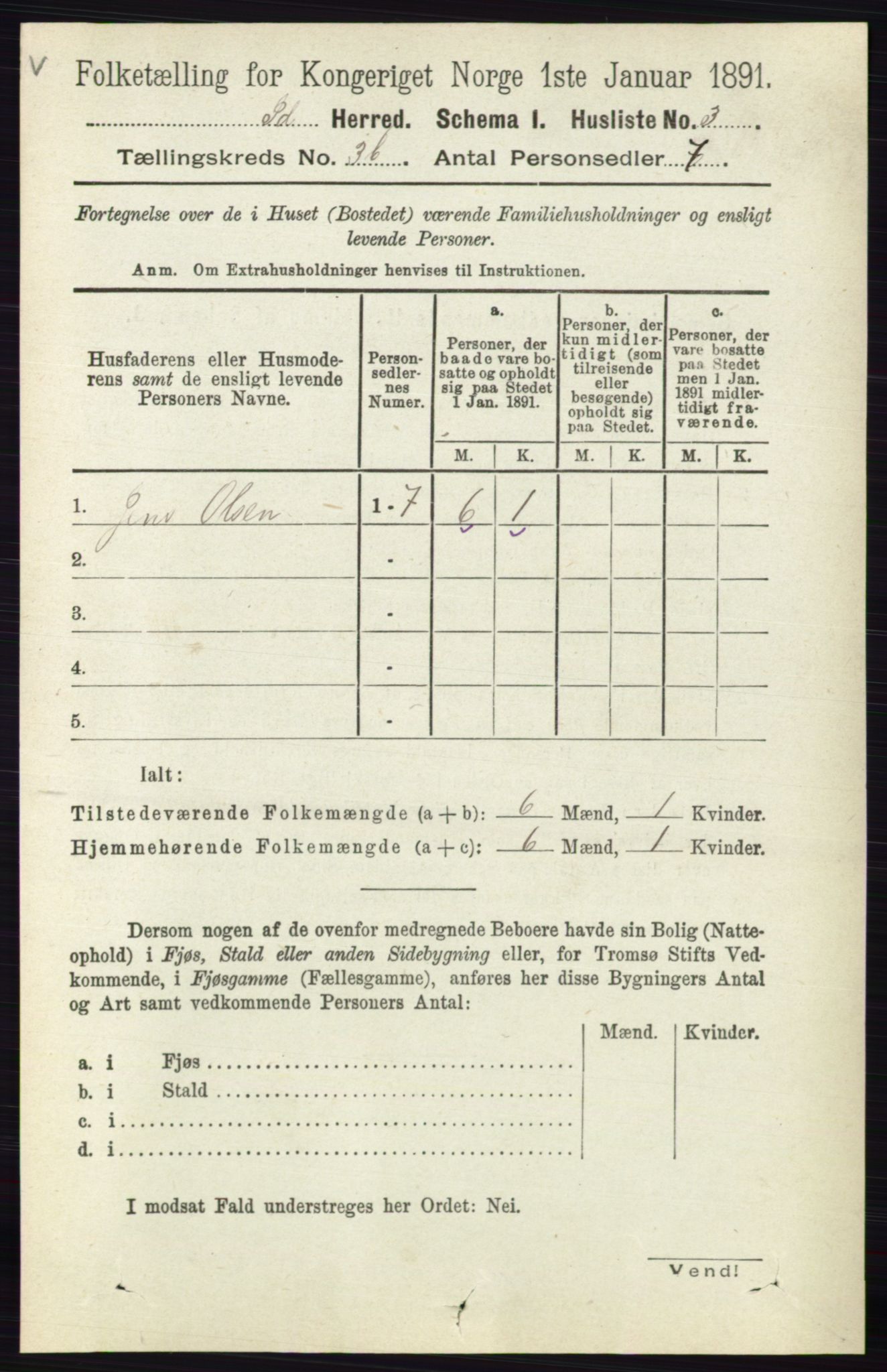 RA, 1891 census for 0117 Idd, 1891, p. 2630