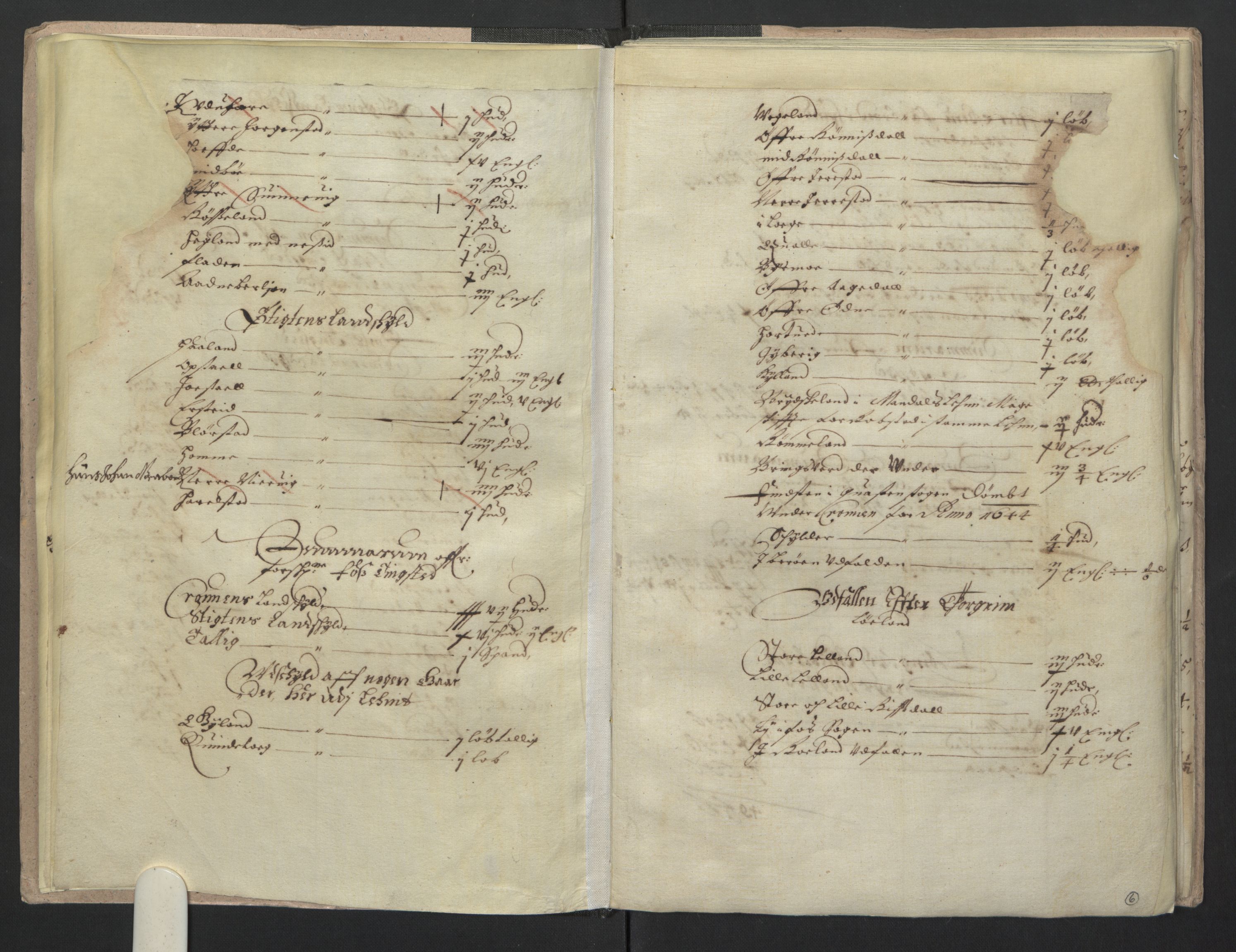 Rentekammeret inntil 1814, Realistisk ordnet avdeling, RA/EA-4070/L/L0021/0004: Agder lagdømme: / Kronens jordebok. Lista len, 1661, p. 5b-6a