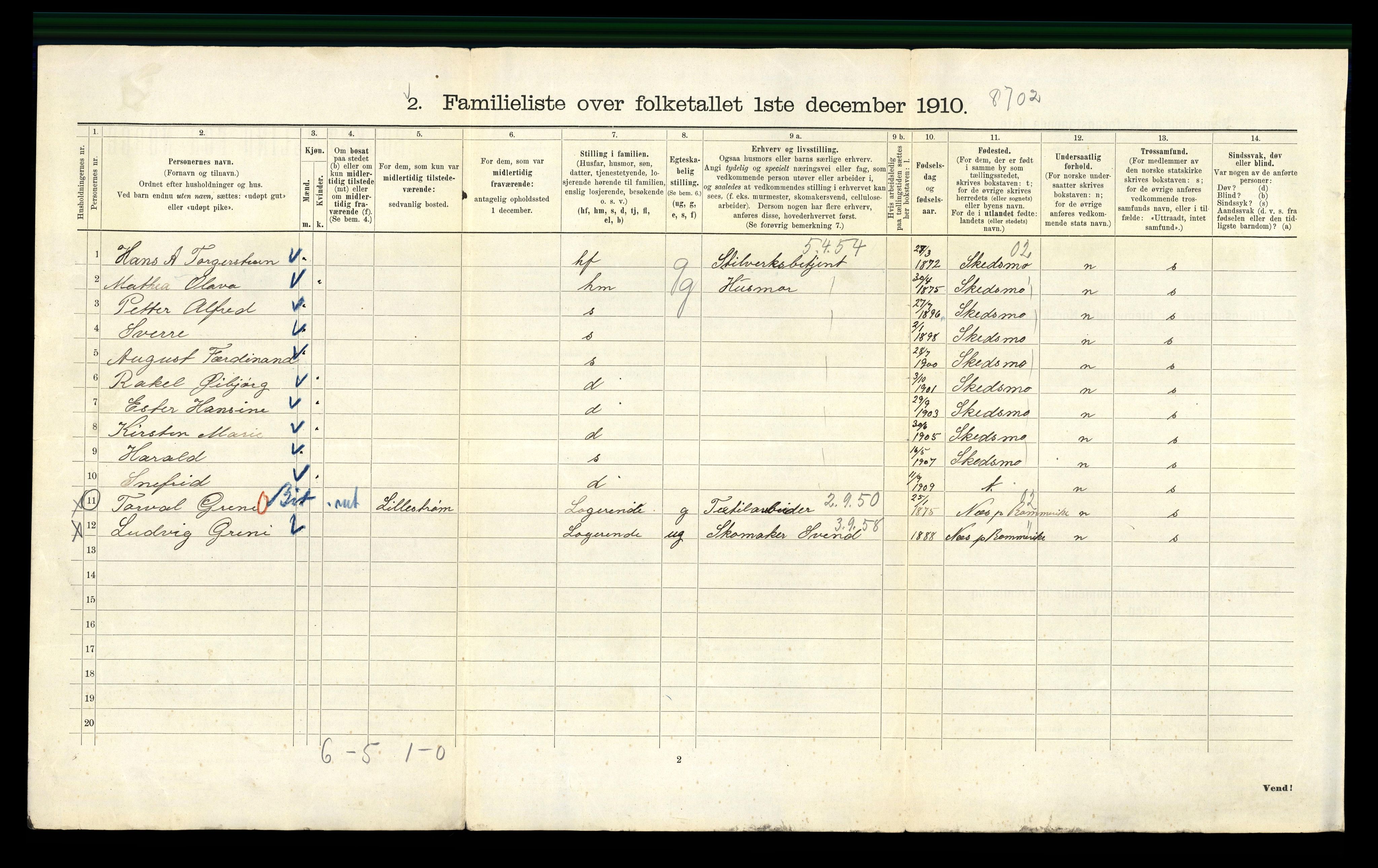 RA, 1910 census for Kristiania, 1910, p. 66456