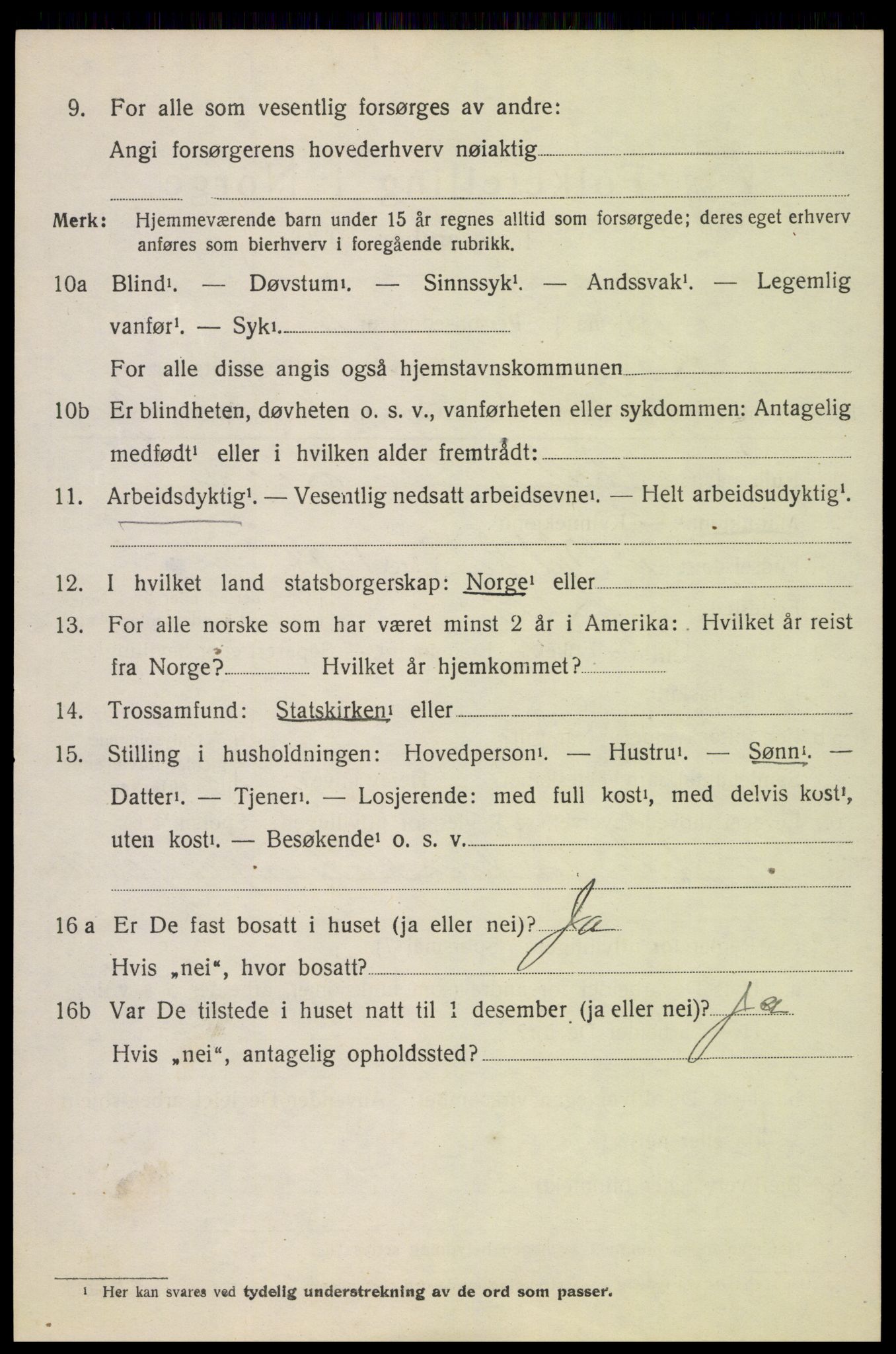 SAH, 1920 census for Lesja, 1920, p. 1997