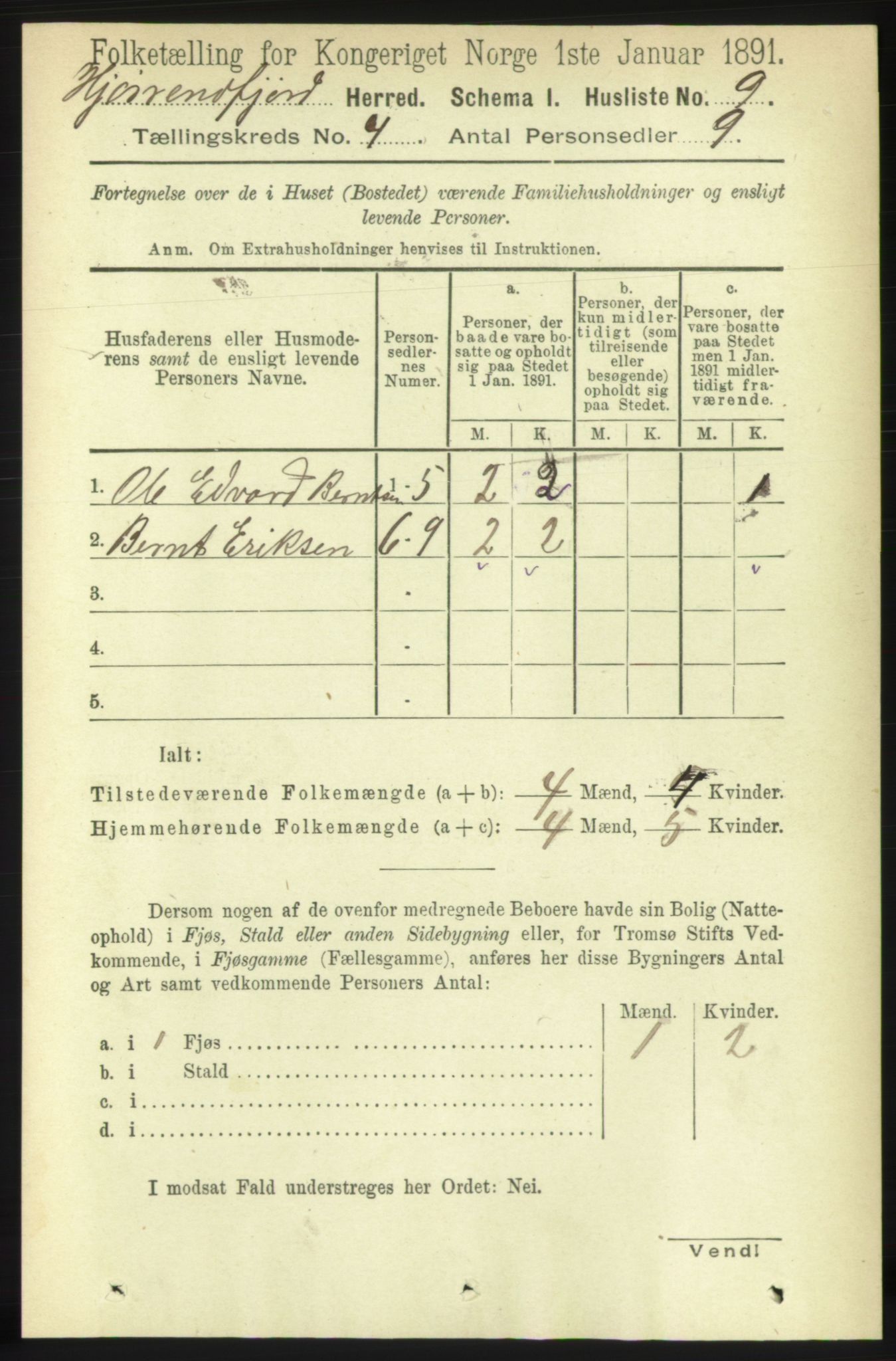 RA, 1891 census for 1522 Hjørundfjord, 1891, p. 648