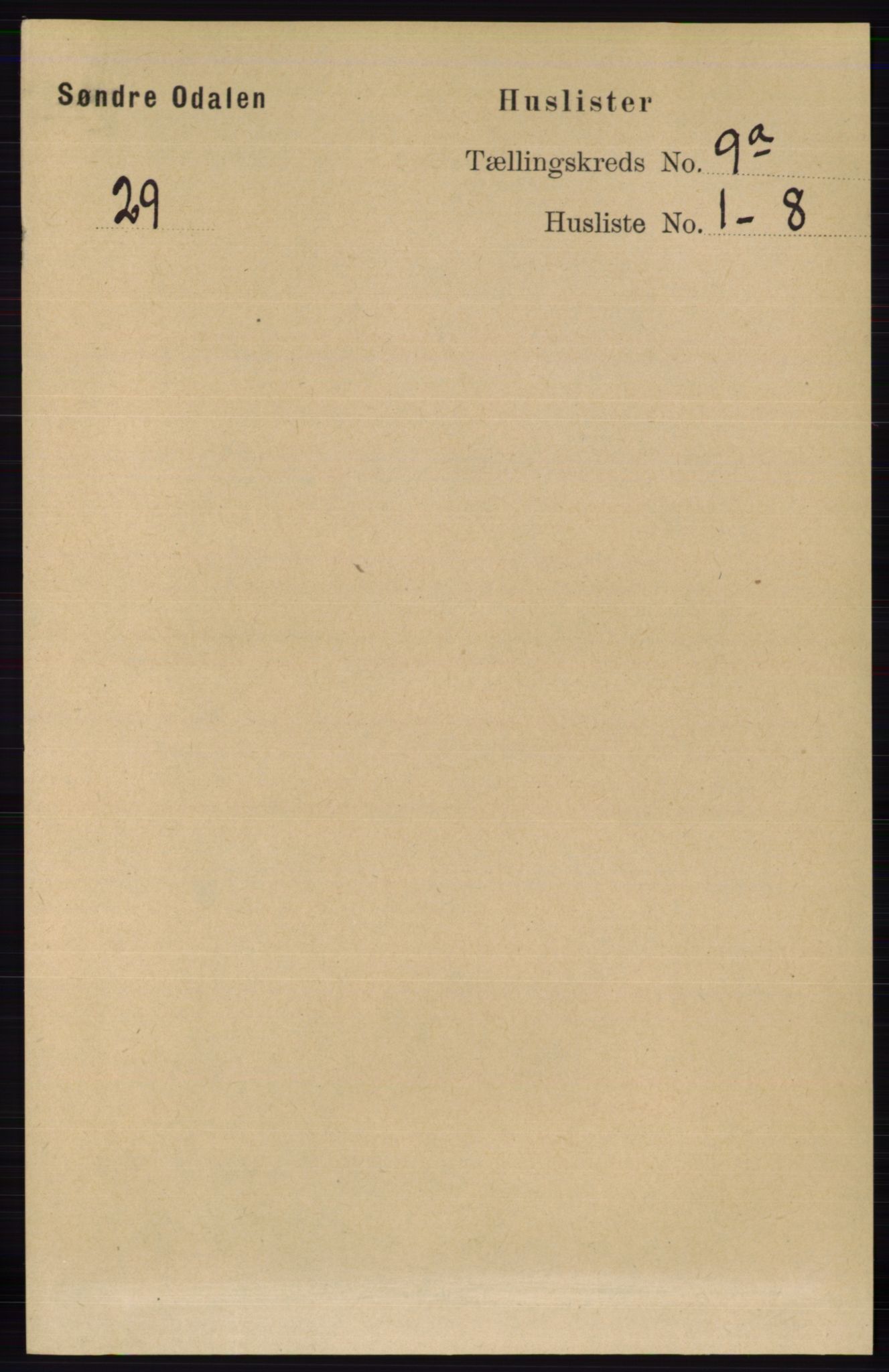 RA, 1891 census for 0419 Sør-Odal, 1891, p. 4060