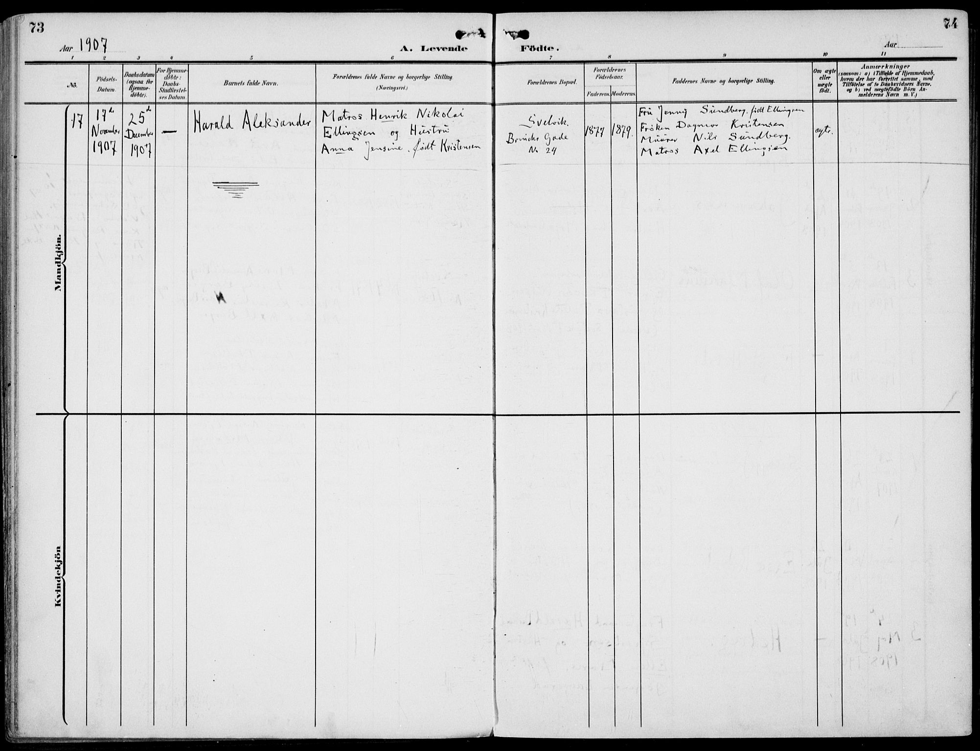 Strømm kirkebøker, AV/SAKO-A-322/F/Fb/L0002: Parish register (official) no. II 2, 1900-1919, p. 73-74