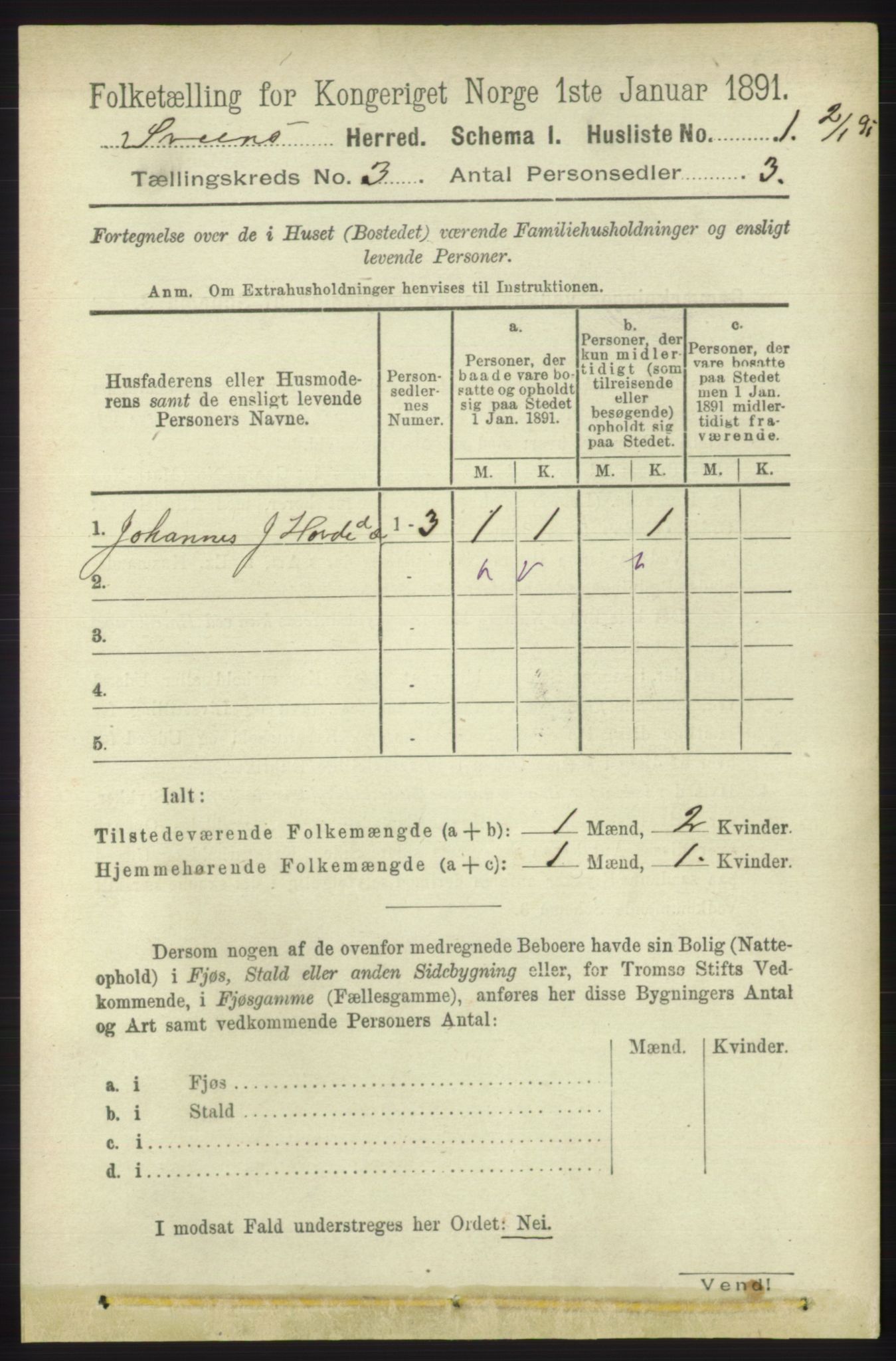 RA, 1891 census for 1216 Sveio, 1891, p. 758