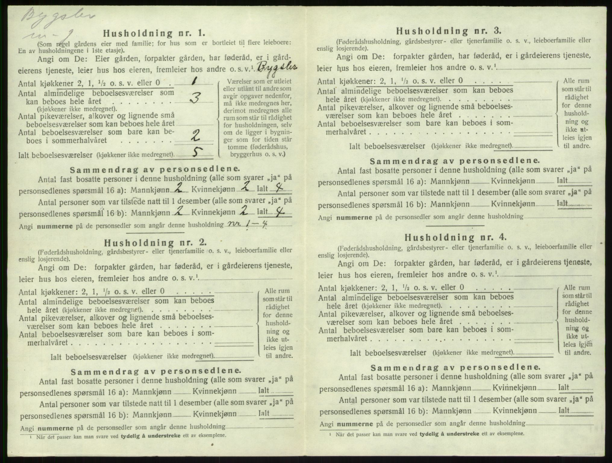 SAB, 1920 census for Sogndal, 1920, p. 1215