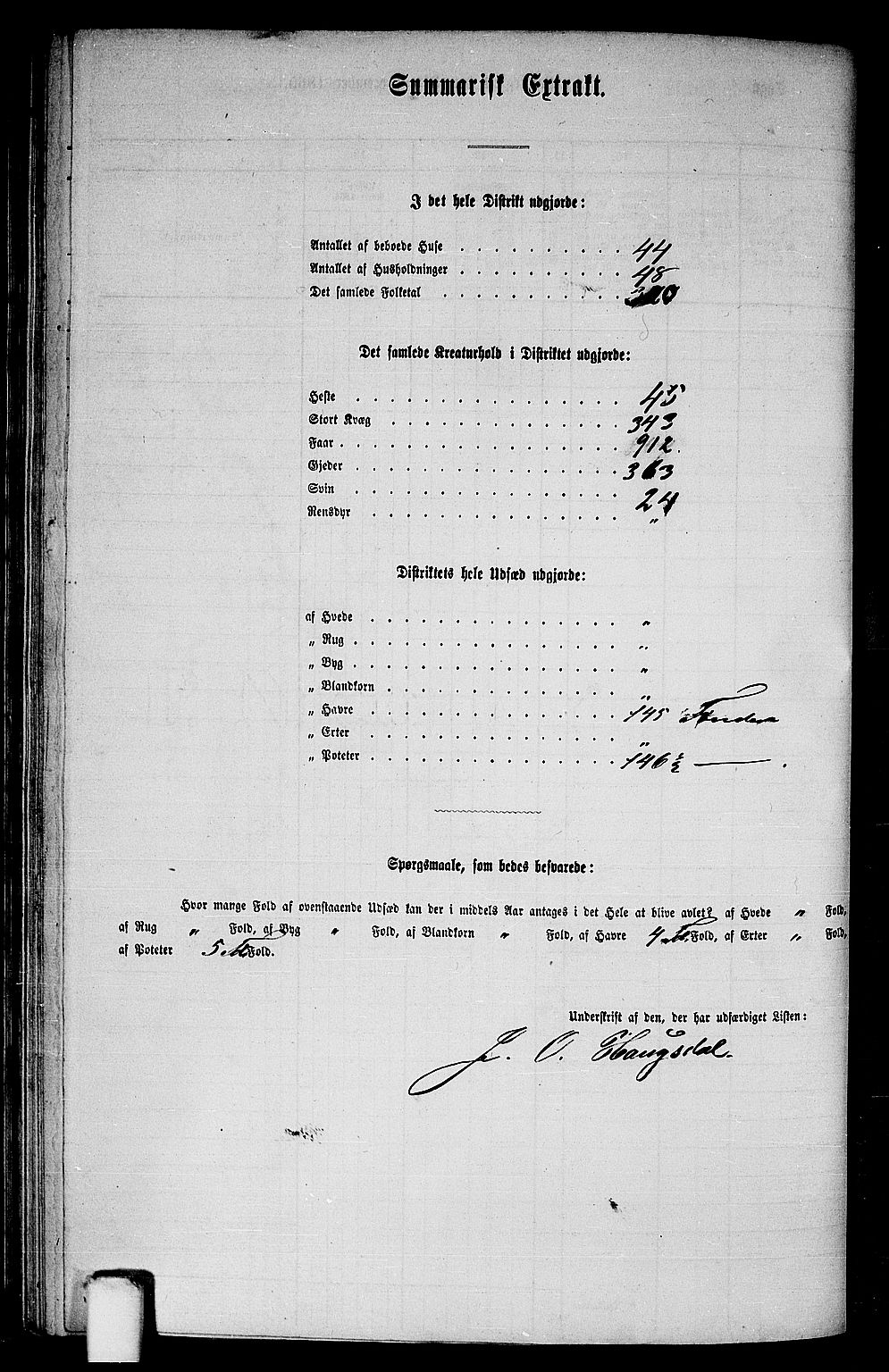 RA, 1865 census for Fana, 1865, p. 85