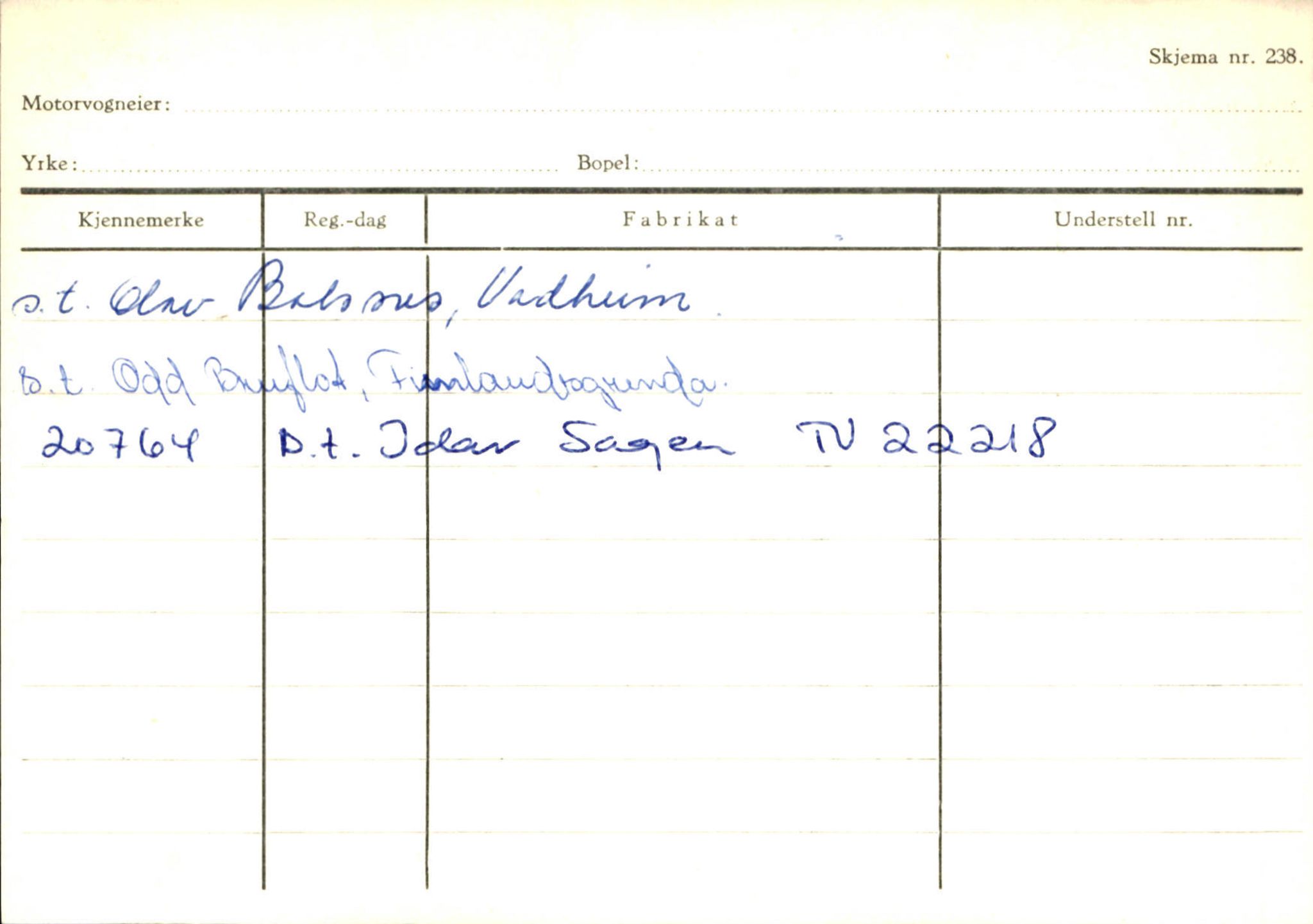 Statens vegvesen, Sogn og Fjordane vegkontor, SAB/A-5301/4/F/L0131: Eigarregister Høyanger P-Å. Stryn S-Å, 1945-1975, p. 137