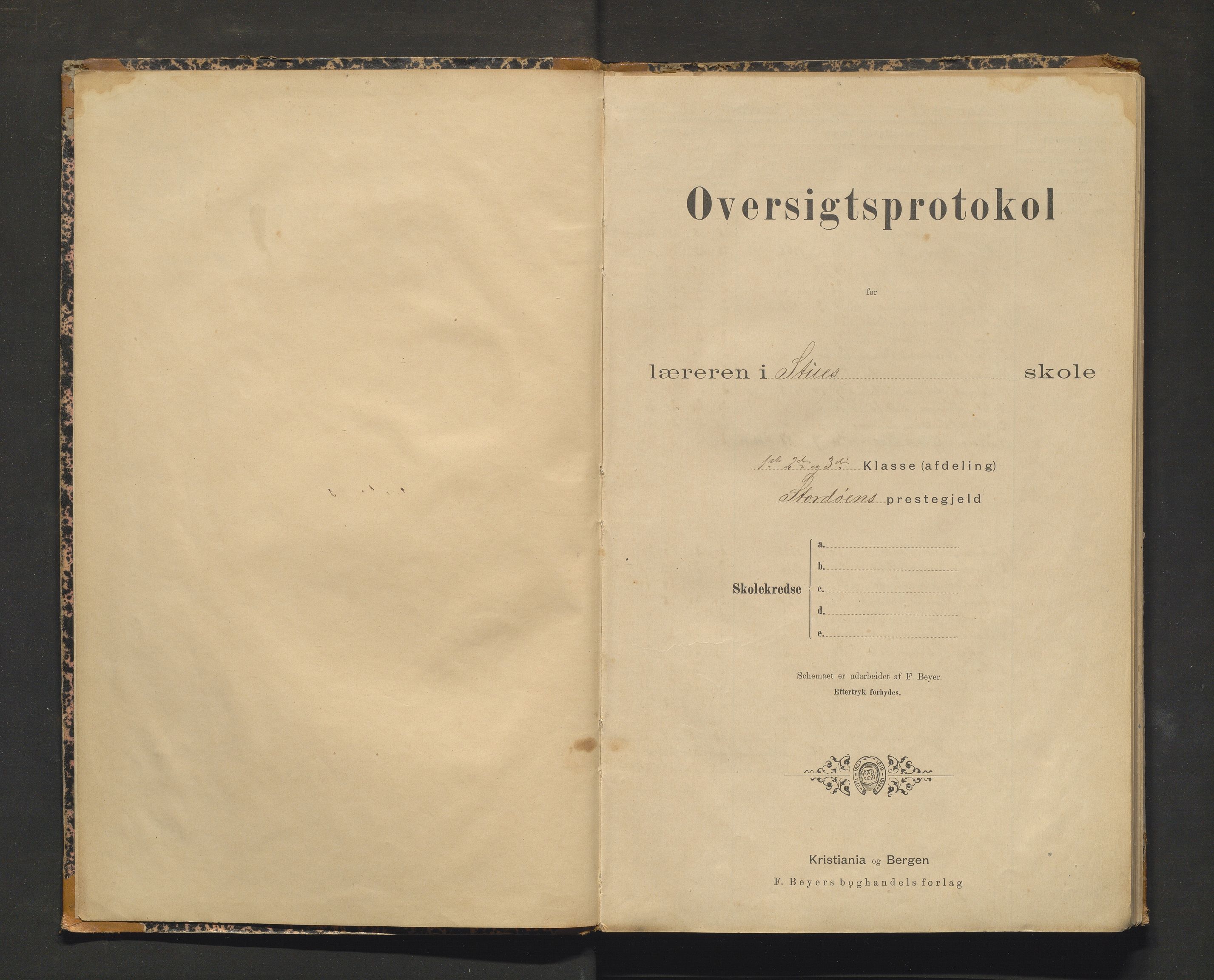 Stord kommune. Barneskulane, IKAH/1221-231/F/Fa/L0004: Skuleprotokoll for Stue skule, 1892-1927