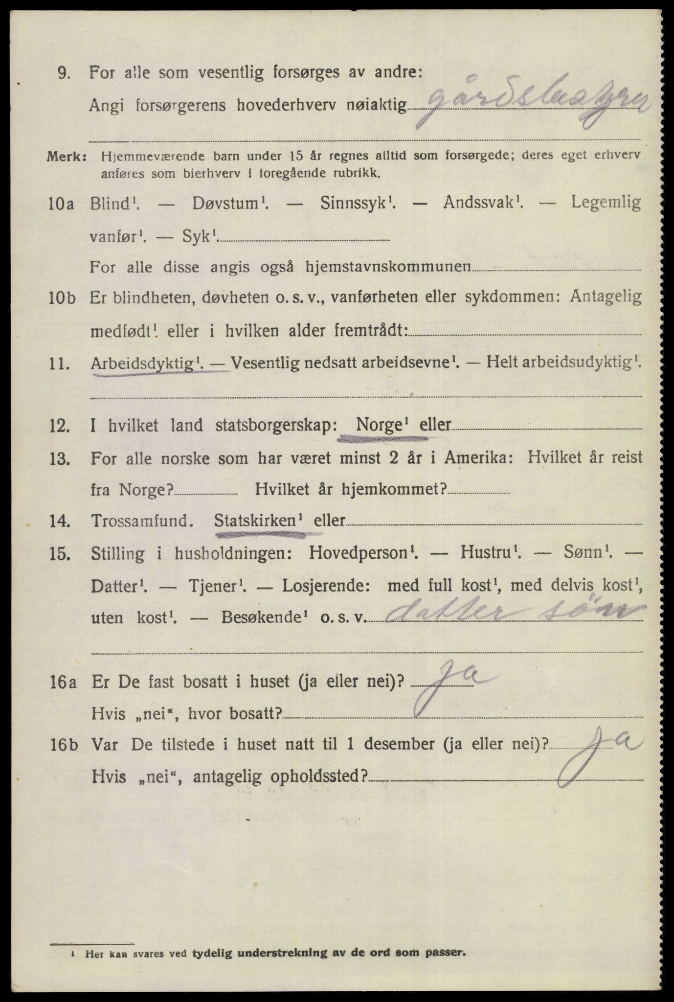 SAKO, 1920 census for Nes (Buskerud), 1920, p. 1307