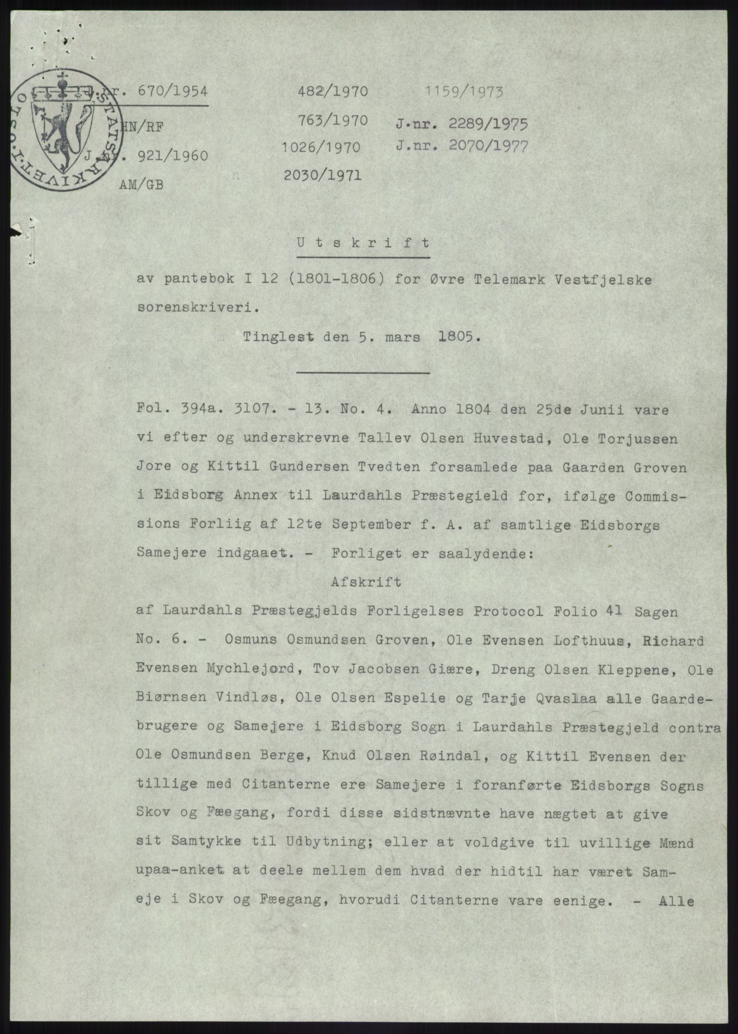 Statsarkivet i Kongsberg, SAKO/A-0001, 1944-1954, p. 299