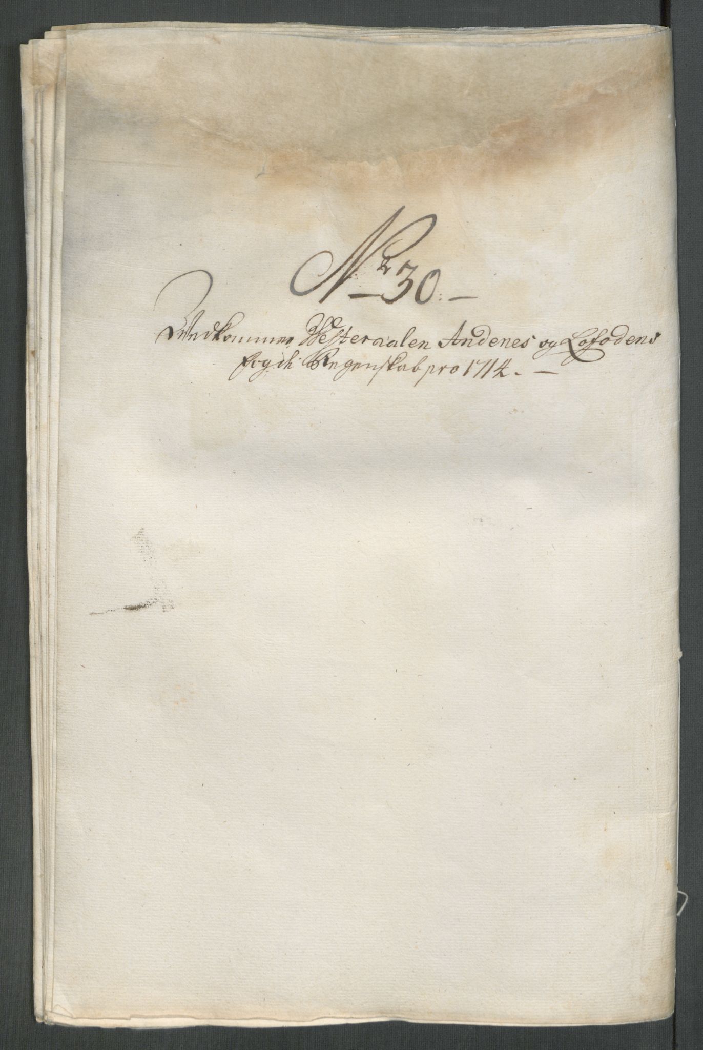 Rentekammeret inntil 1814, Reviderte regnskaper, Fogderegnskap, AV/RA-EA-4092/R67/L4680: Fogderegnskap Vesterålen, Andenes og Lofoten, 1714, p. 207