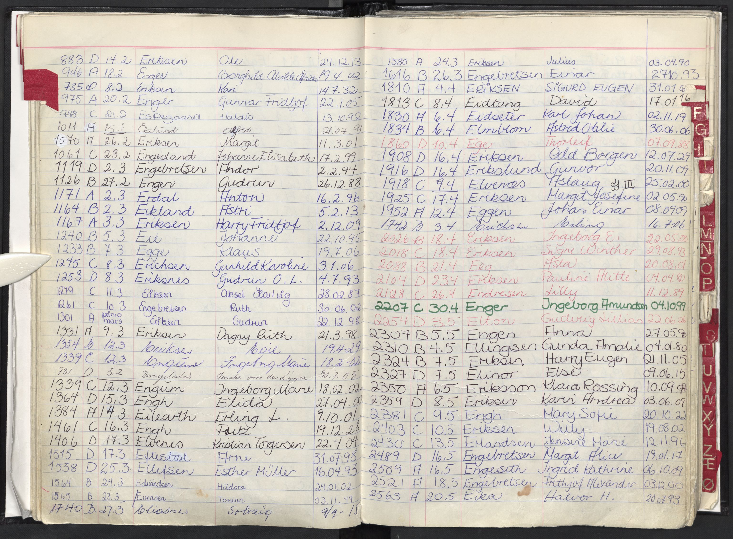 Oslo skifterett, AV/SAO-A-10383/F/Fa/Faa/L0079: Navneregister dødsfallssaker, 1979