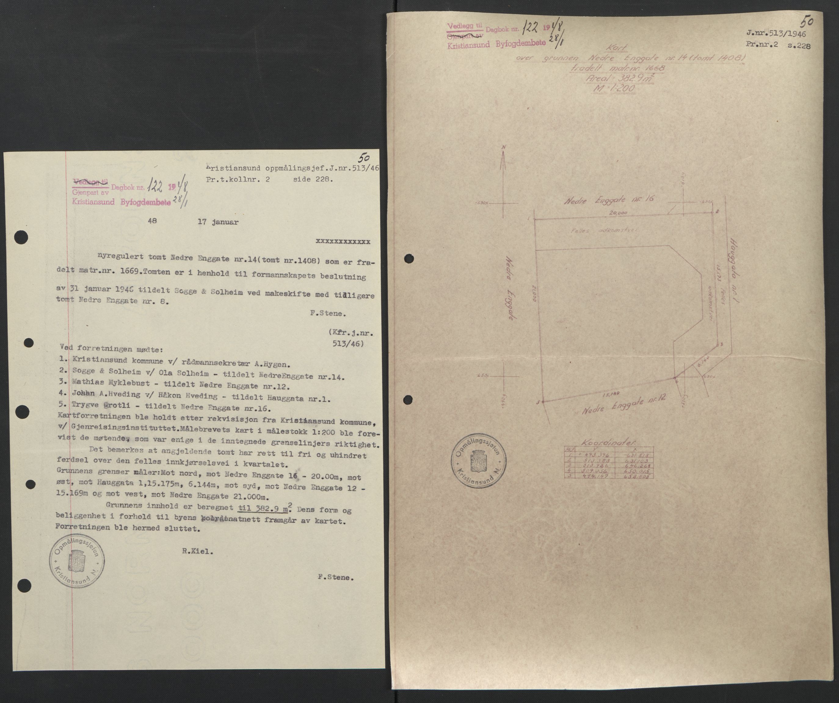 Kristiansund byfogd, AV/SAT-A-4587/A/27: Mortgage book no. 42, 1947-1950, Diary no: : 122/1948