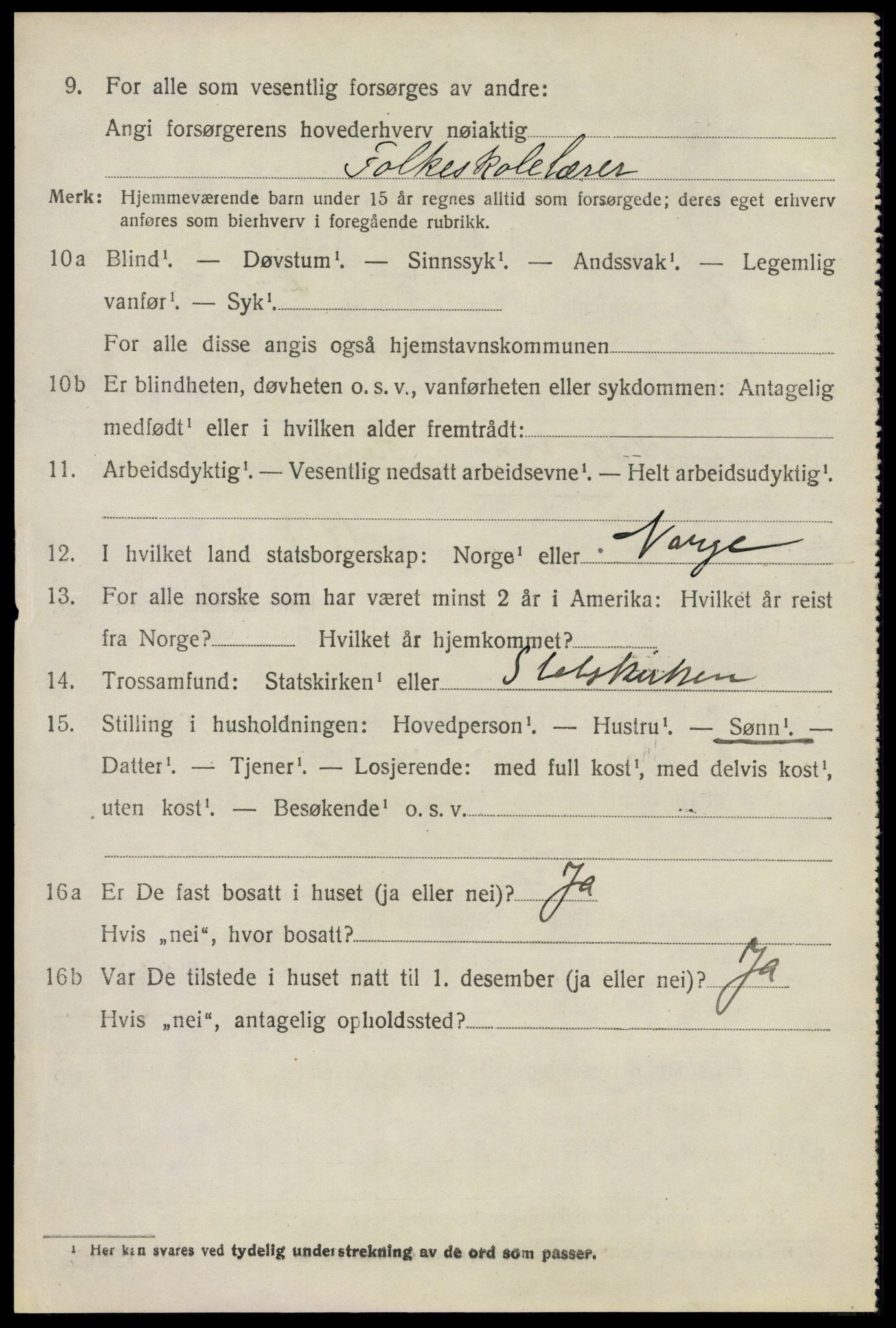 SAO, 1920 census for Moss land district, 1920, p. 2690