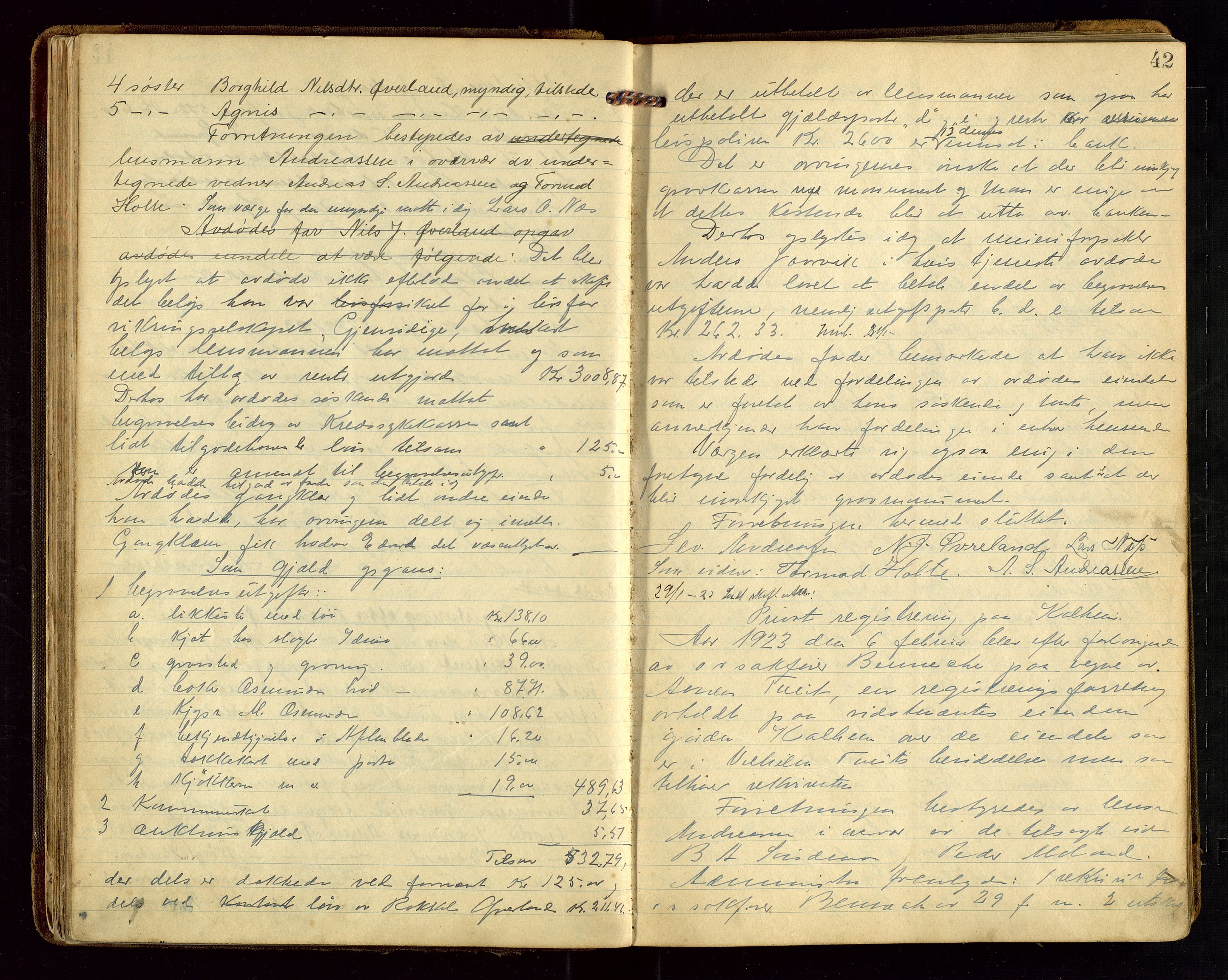 Vikedal lensmannskontor, AV/SAST-A-100179/Gg/L0002: Dødsfallprotokoll, 1921-1932, p. 42
