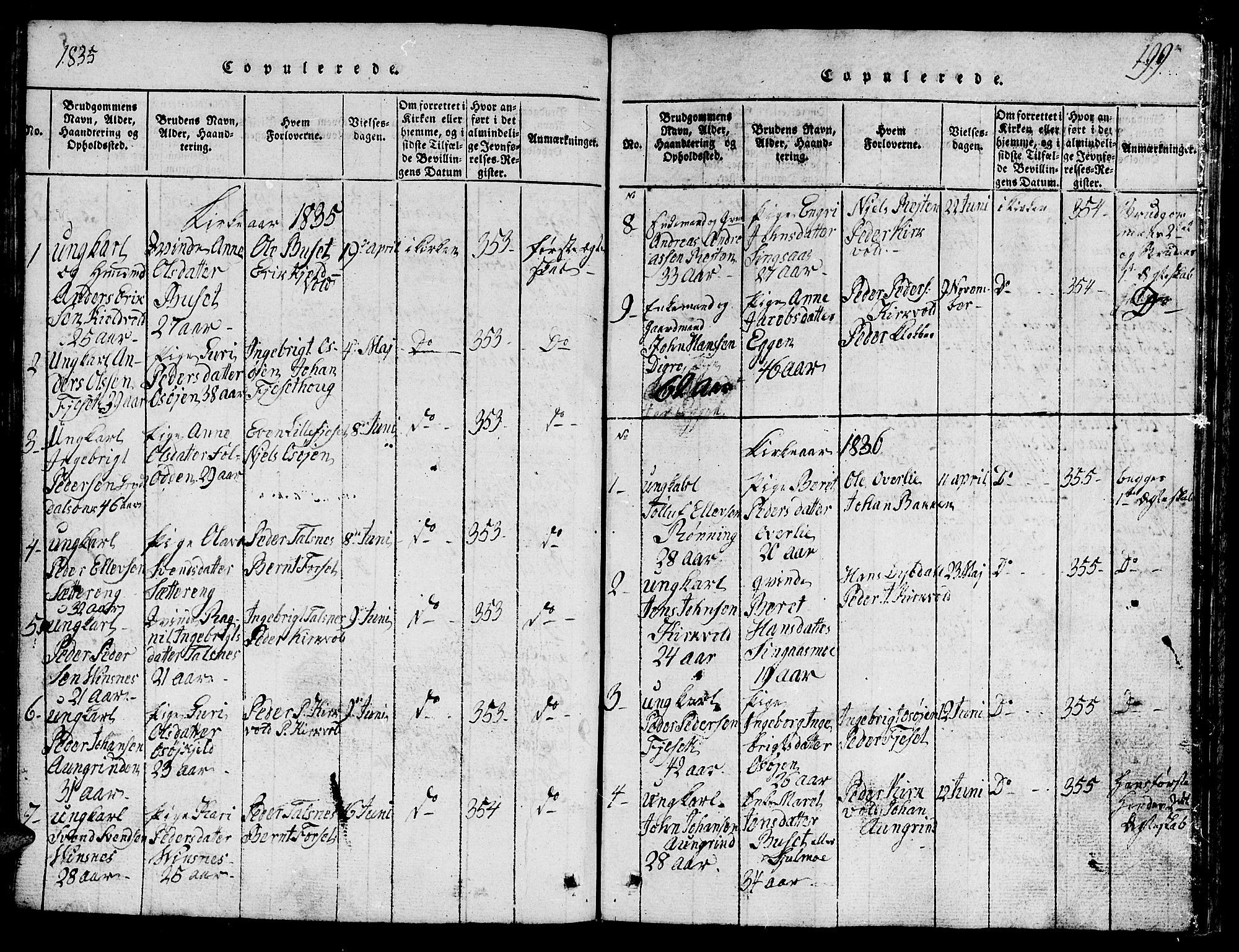 Ministerialprotokoller, klokkerbøker og fødselsregistre - Sør-Trøndelag, SAT/A-1456/688/L1026: Parish register (copy) no. 688C01, 1817-1860, p. 199