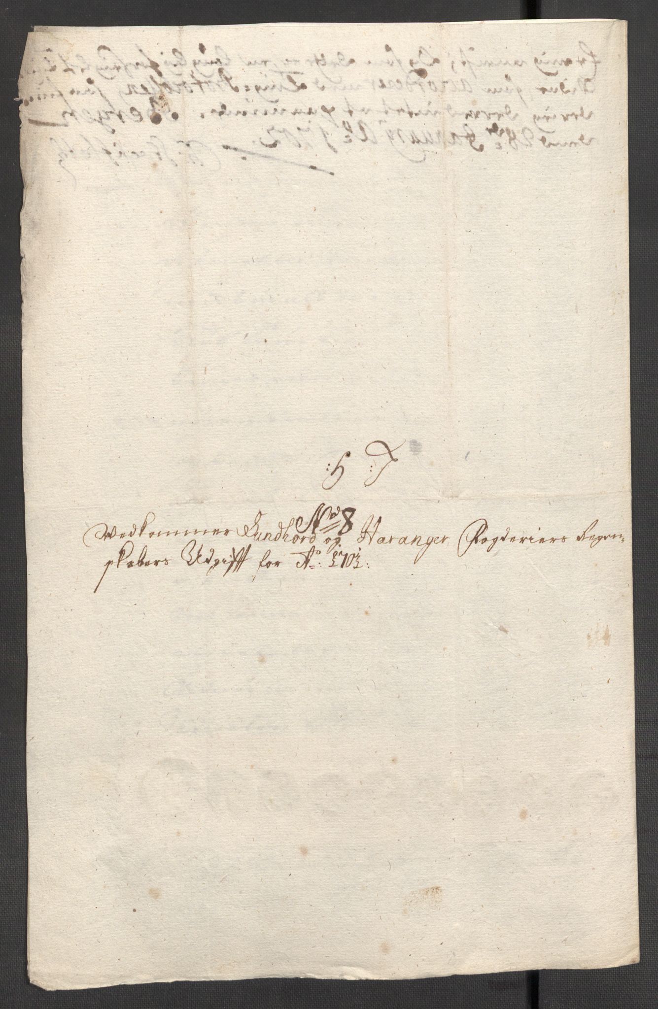 Rentekammeret inntil 1814, Reviderte regnskaper, Fogderegnskap, AV/RA-EA-4092/R48/L2979: Fogderegnskap Sunnhordland og Hardanger, 1700-1701, p. 484