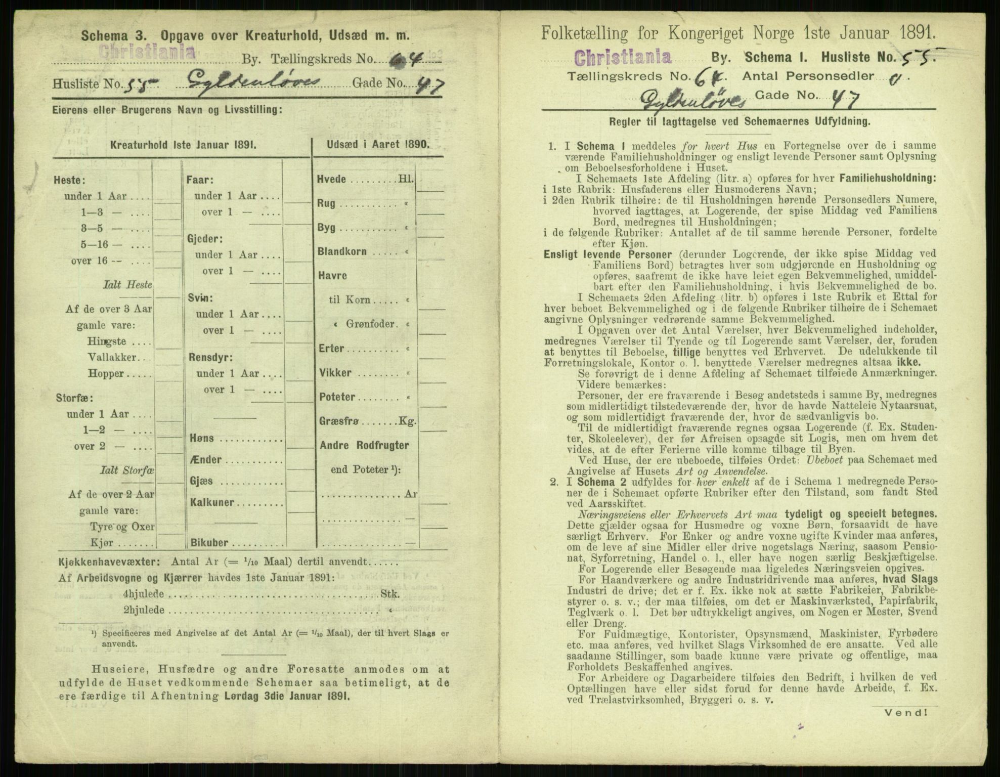 RA, 1891 census for 0301 Kristiania, 1891, p. 34398