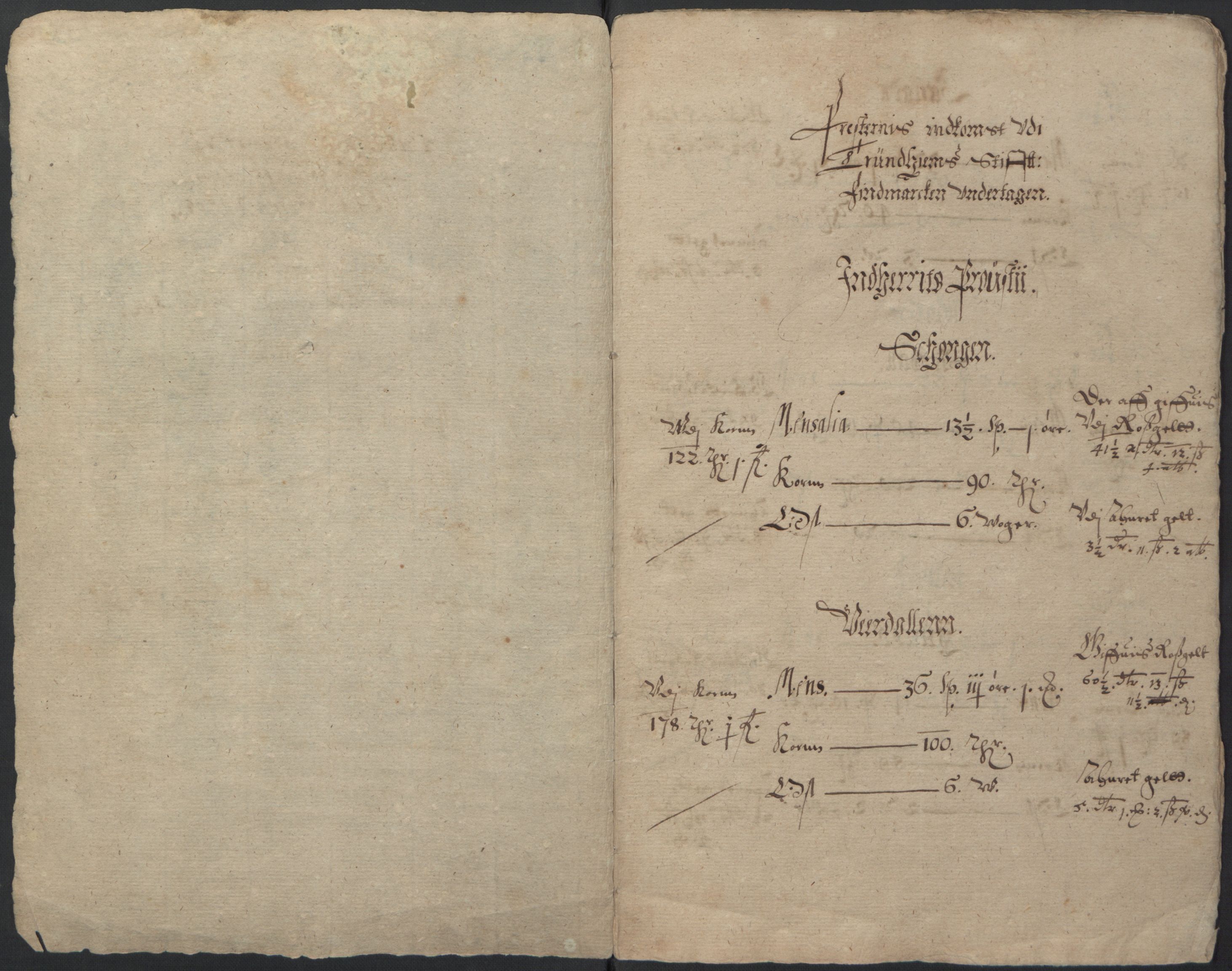 Stattholderembetet 1572-1771, AV/RA-EA-2870/Ek/L0016/0001: Jordebøker til utlikning av rosstjeneste 1624-1626: / Kirke- og prestebolsinntekter i Trondheim bispedømme og Jemtland, 1625-1626, p. 158