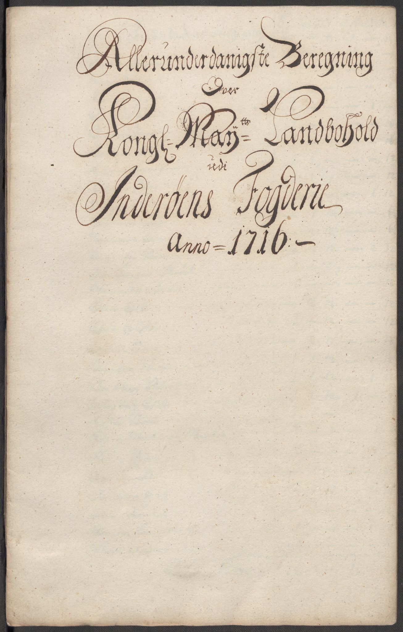 Rentekammeret inntil 1814, Reviderte regnskaper, Fogderegnskap, RA/EA-4092/R63/L4324: Fogderegnskap Inderøy, 1716, p. 175