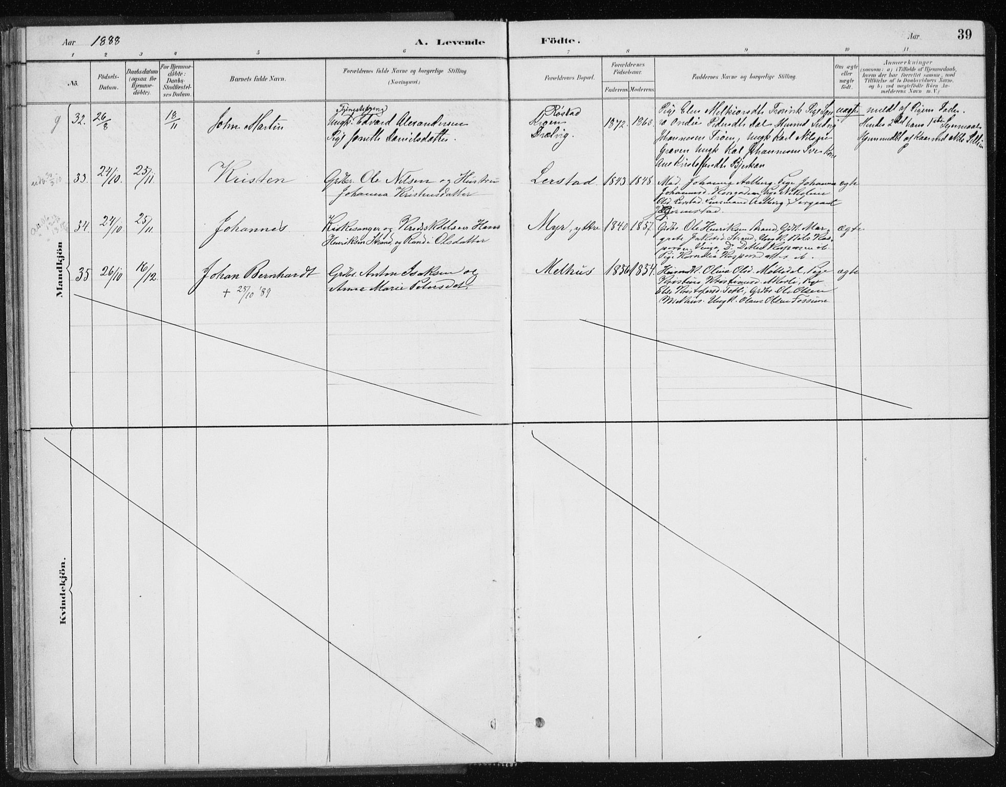 Ministerialprotokoller, klokkerbøker og fødselsregistre - Nord-Trøndelag, SAT/A-1458/701/L0010: Parish register (official) no. 701A10, 1883-1899, p. 39