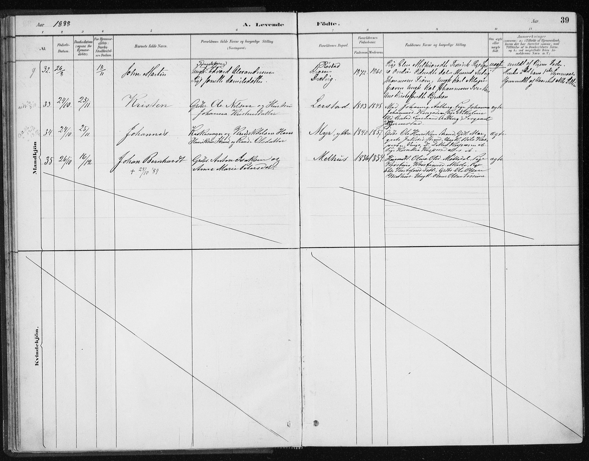 Ministerialprotokoller, klokkerbøker og fødselsregistre - Nord-Trøndelag, AV/SAT-A-1458/701/L0010: Parish register (official) no. 701A10, 1883-1899, p. 39