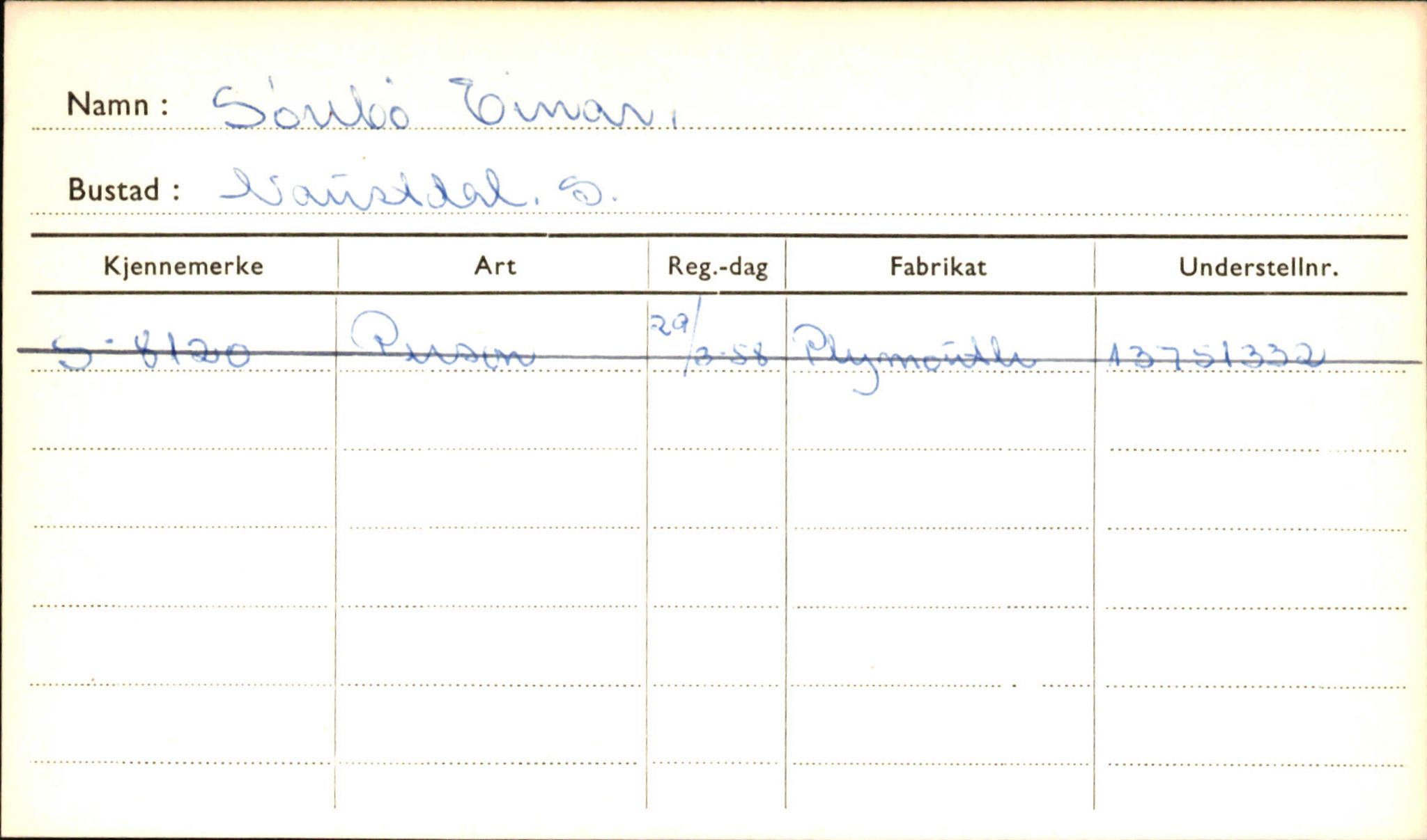 Statens vegvesen, Sogn og Fjordane vegkontor, AV/SAB-A-5301/4/F/L0002: Eigarregister Fjordane til 1.6.1961, 1930-1961, p. 76