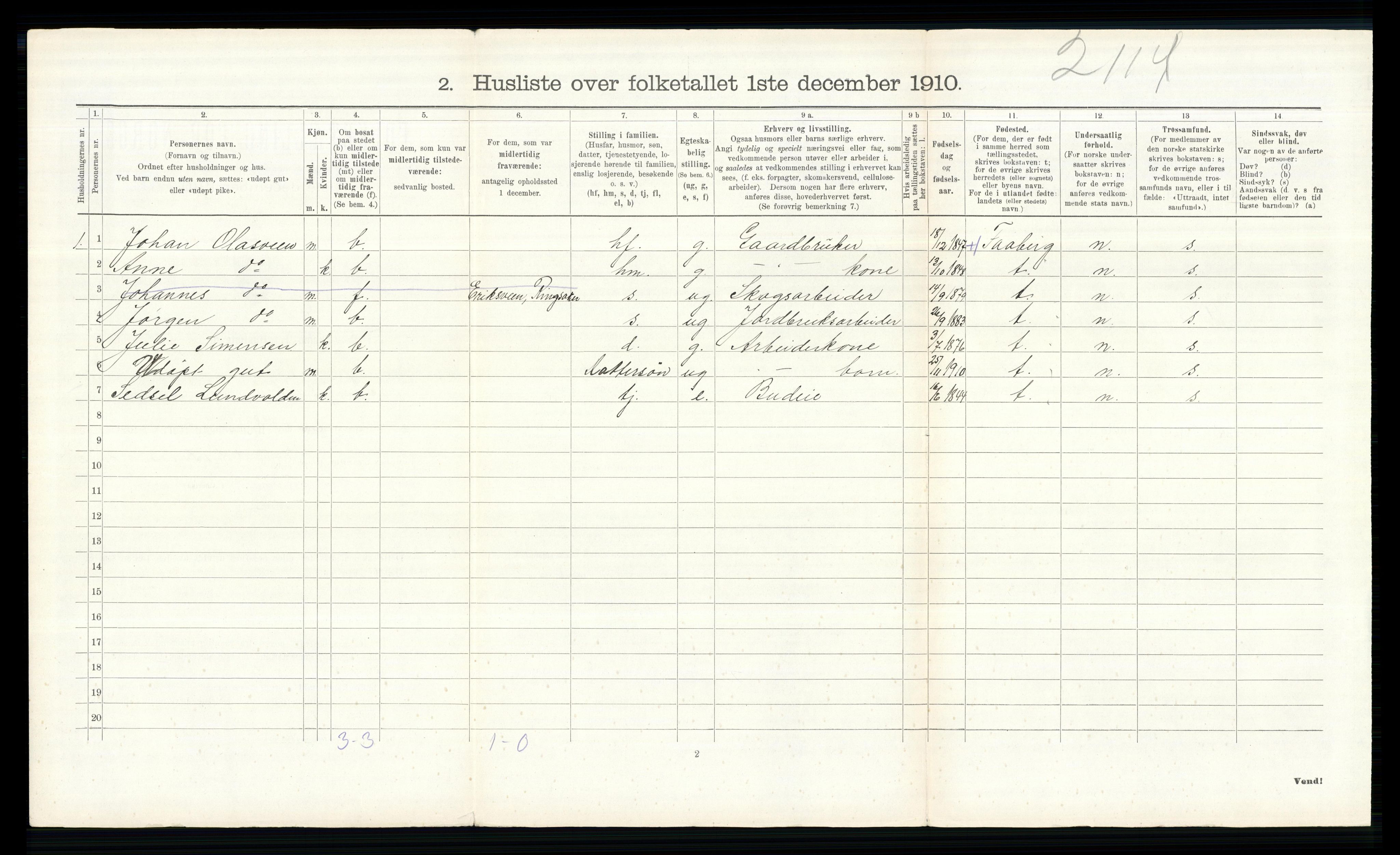 RA, 1910 census for Ringsaker, 1910, p. 476