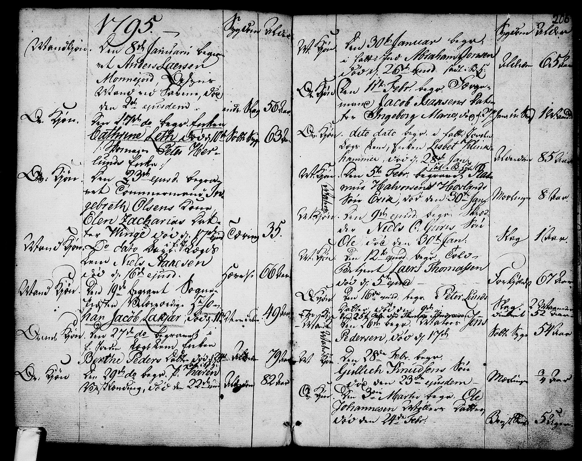Larvik kirkebøker, SAKO/A-352/G/Ga/L0001: Parish register (copy) no. I 1, 1785-1807, p. 206