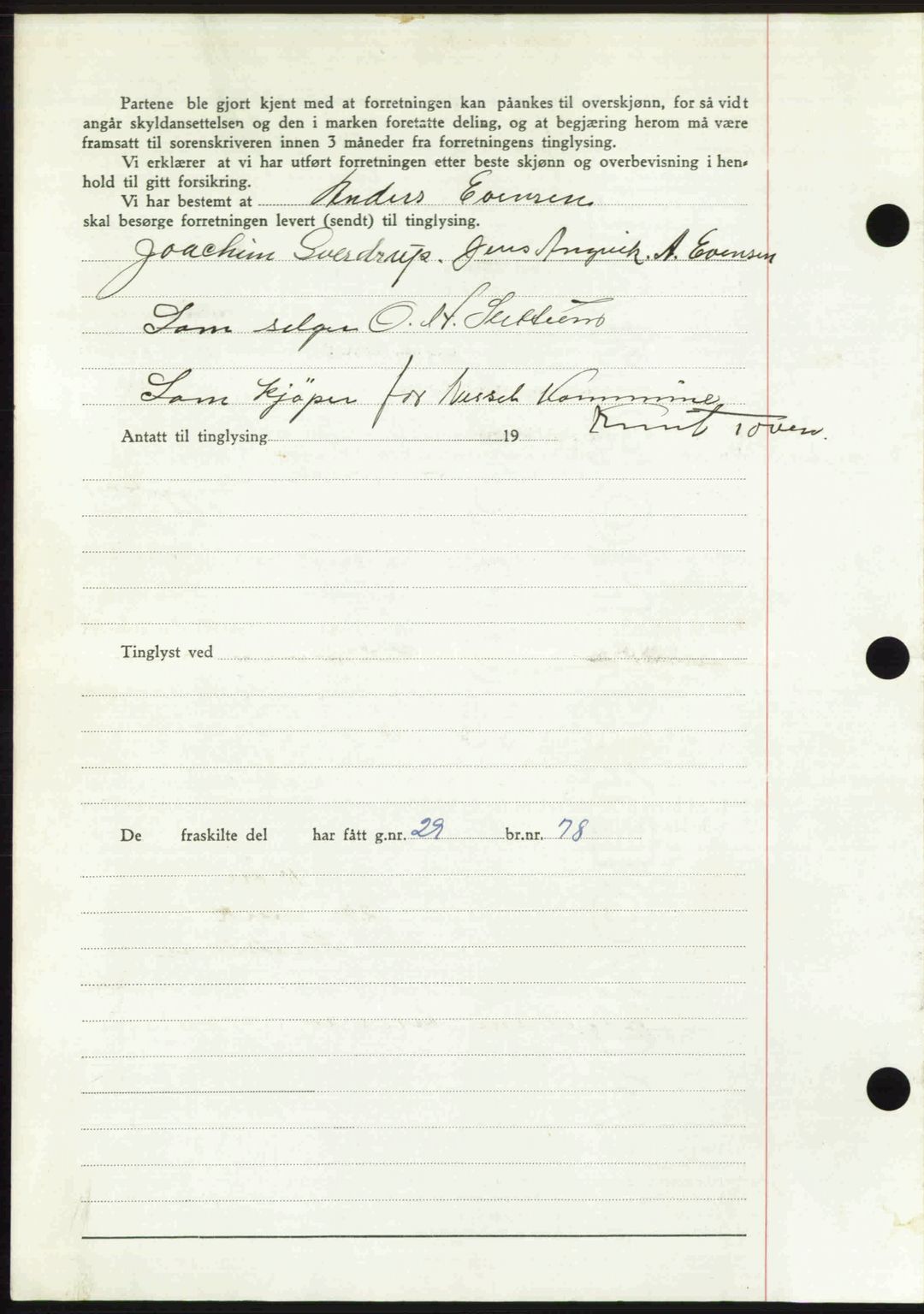 Romsdal sorenskriveri, AV/SAT-A-4149/1/2/2C: Mortgage book no. A31, 1949-1949, Diary no: : 3181/1949