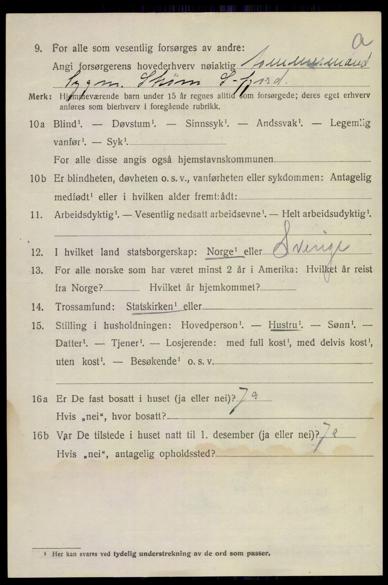 SAKO, 1920 census for Sandeherred, 1920, p. 19127